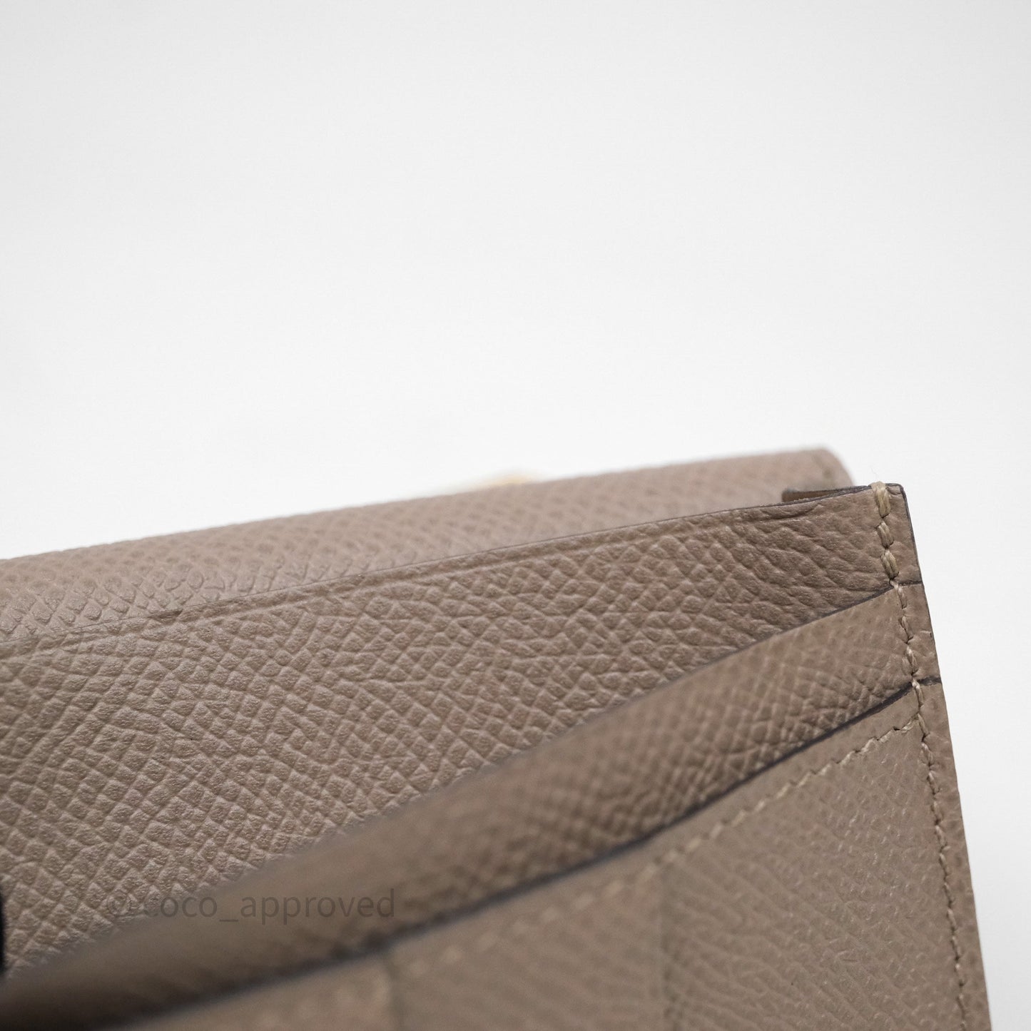 Hermès Bearn Long Wallet Gris Asphalte M8 Epsom Gold Hardware