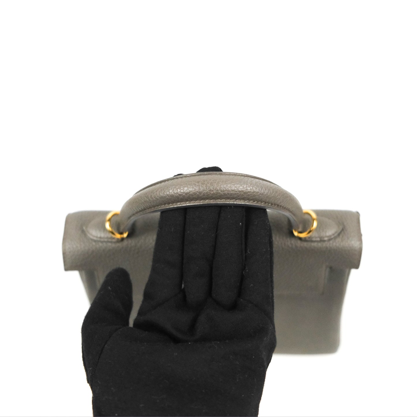 Hermès Retourne Kelly 25 Gris Etain 8F Togo Gold Hardware
