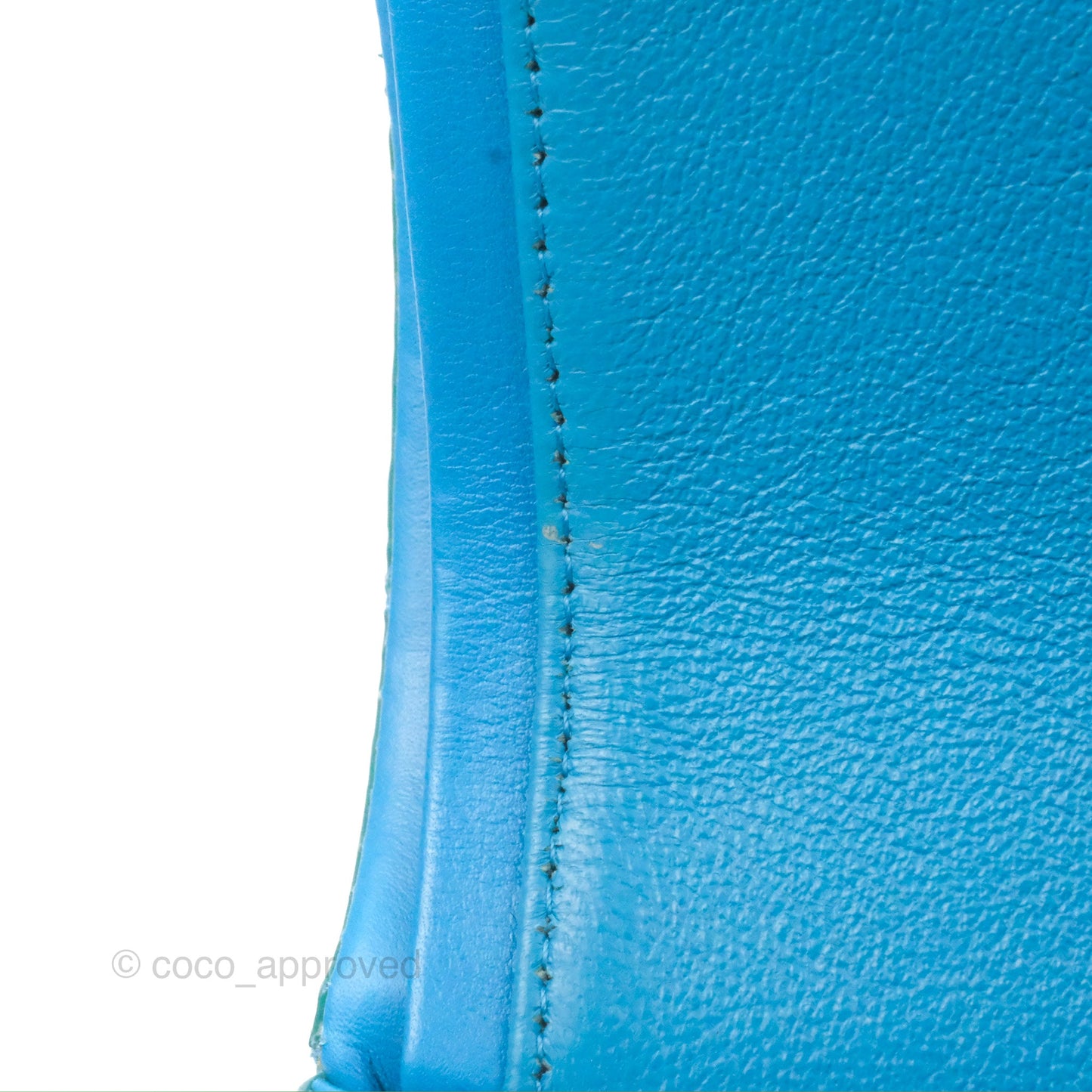 Chanel Classic M/L Medium Flap Quilted Turquoise Patent Silver Hardware
