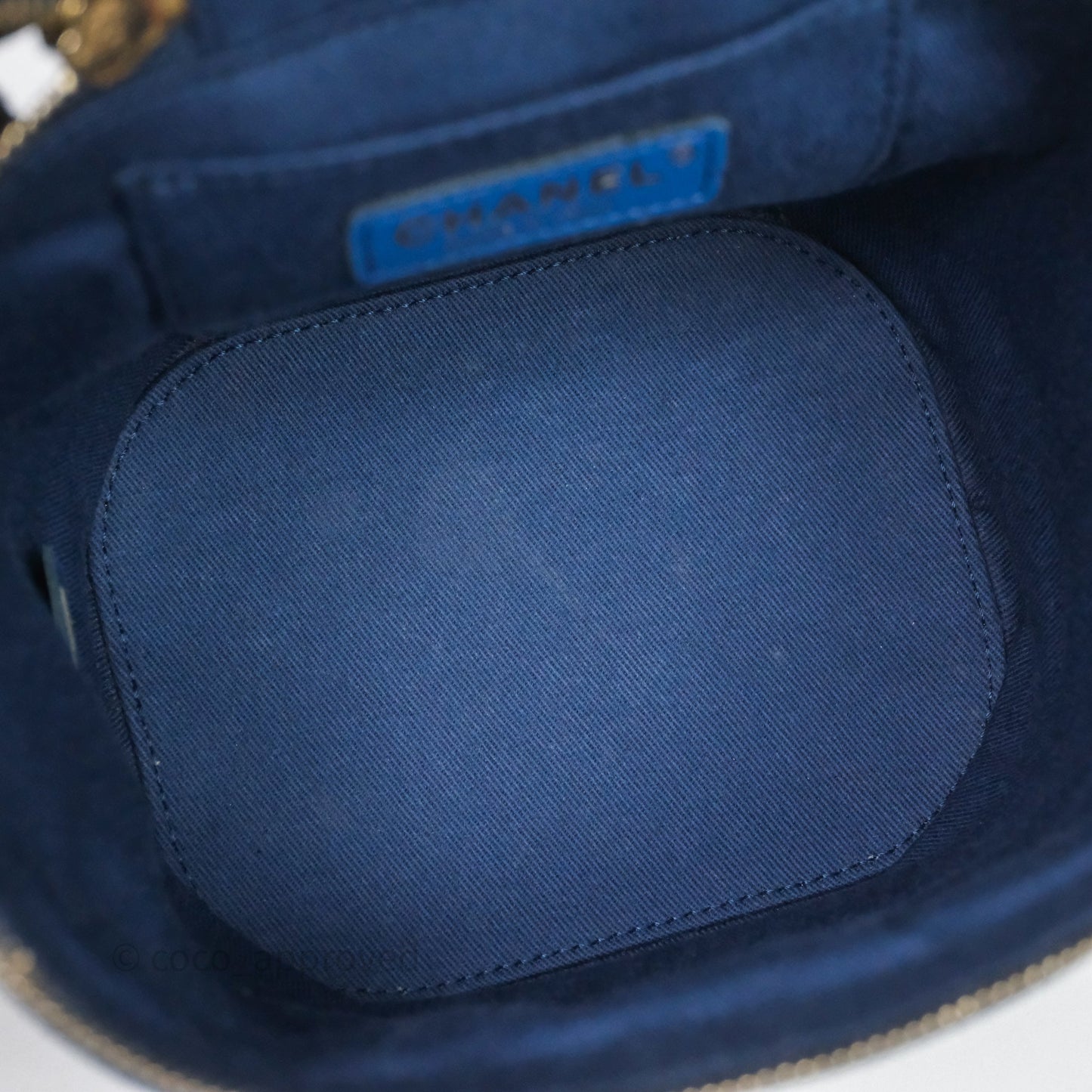 Chanel Quilted Trip Vanity Denim Aged Gold Hardware 20C
