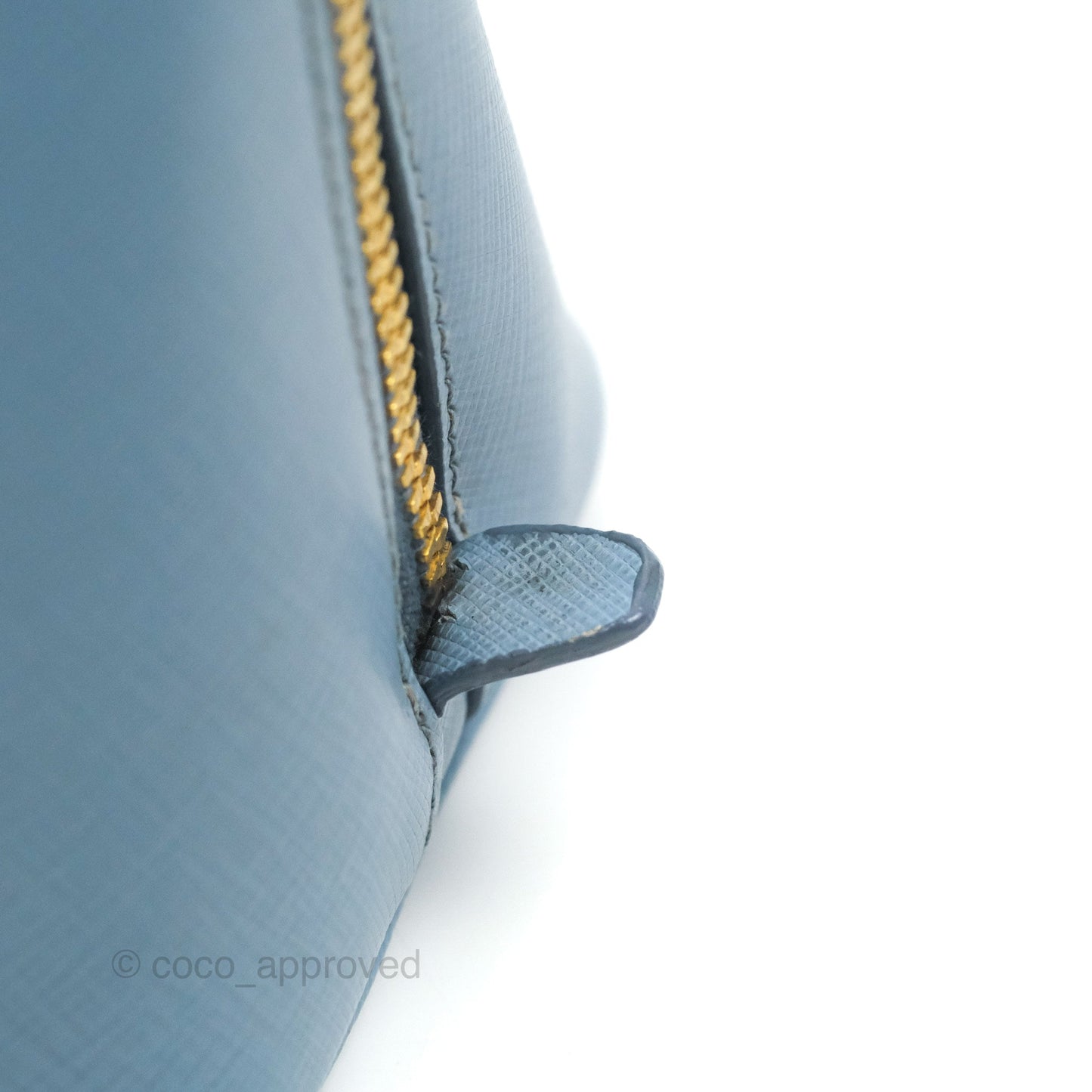Prada Saffiano Lux Small Promenade Tote Light Blue