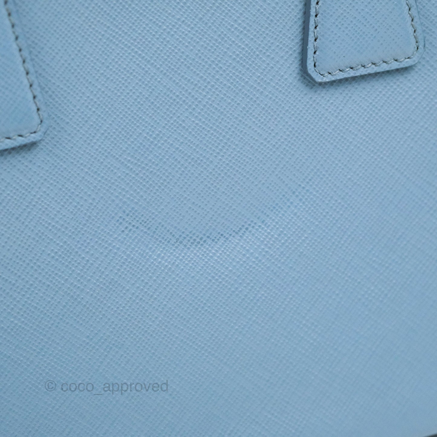 Prada Saffiano Lux Small Promenade Tote Light Blue