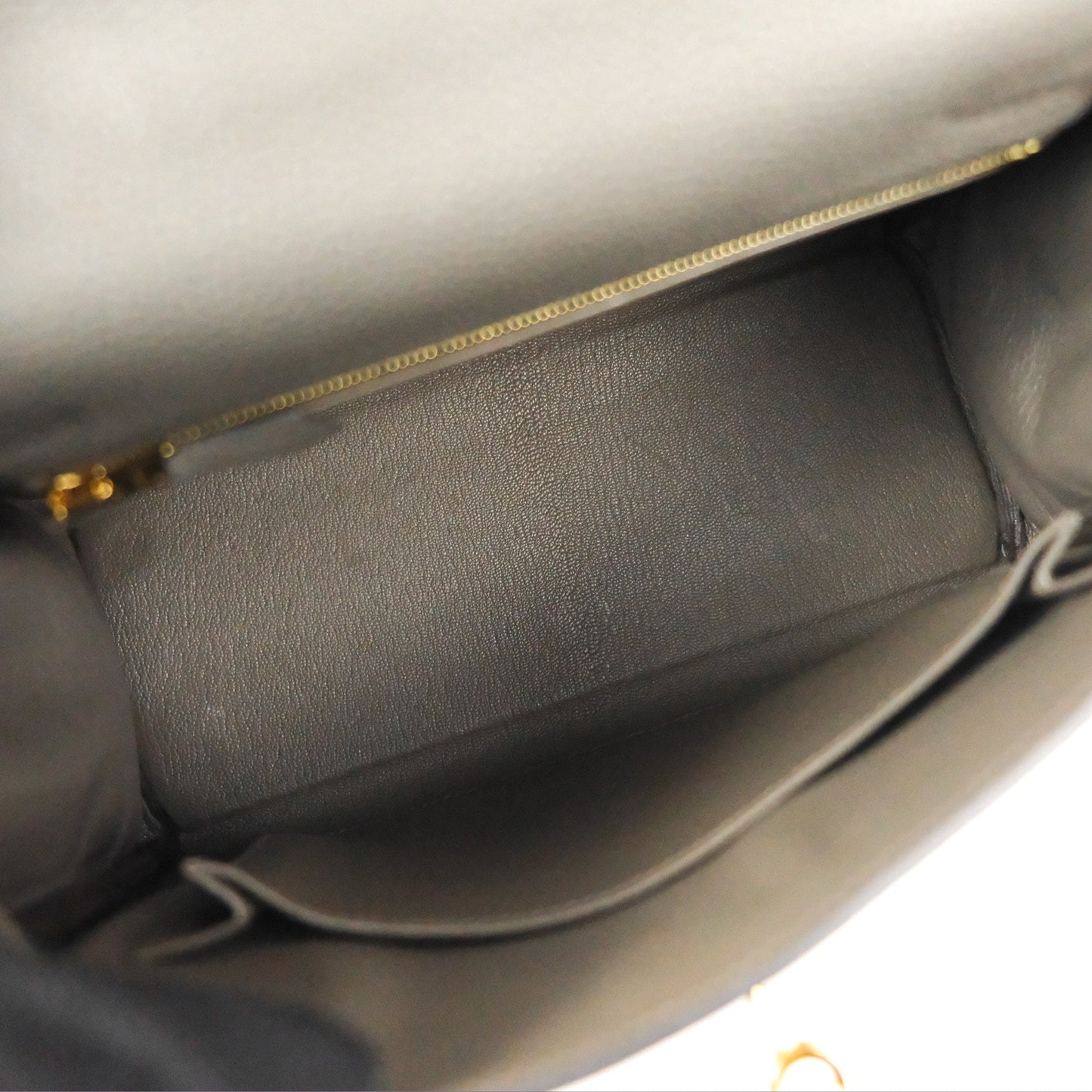 Hermès Retourne Kelly 25 Gris Etain 8F Togo Gold Hardware