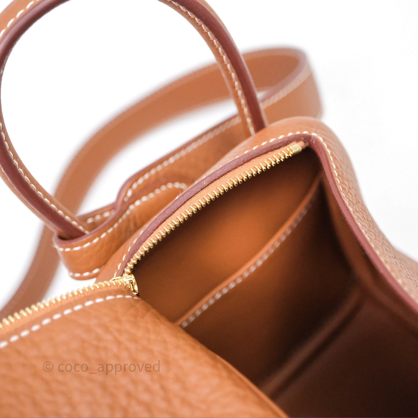 Hermès Mini Lindy 20 Gold 37 Clemence Gold Hardware