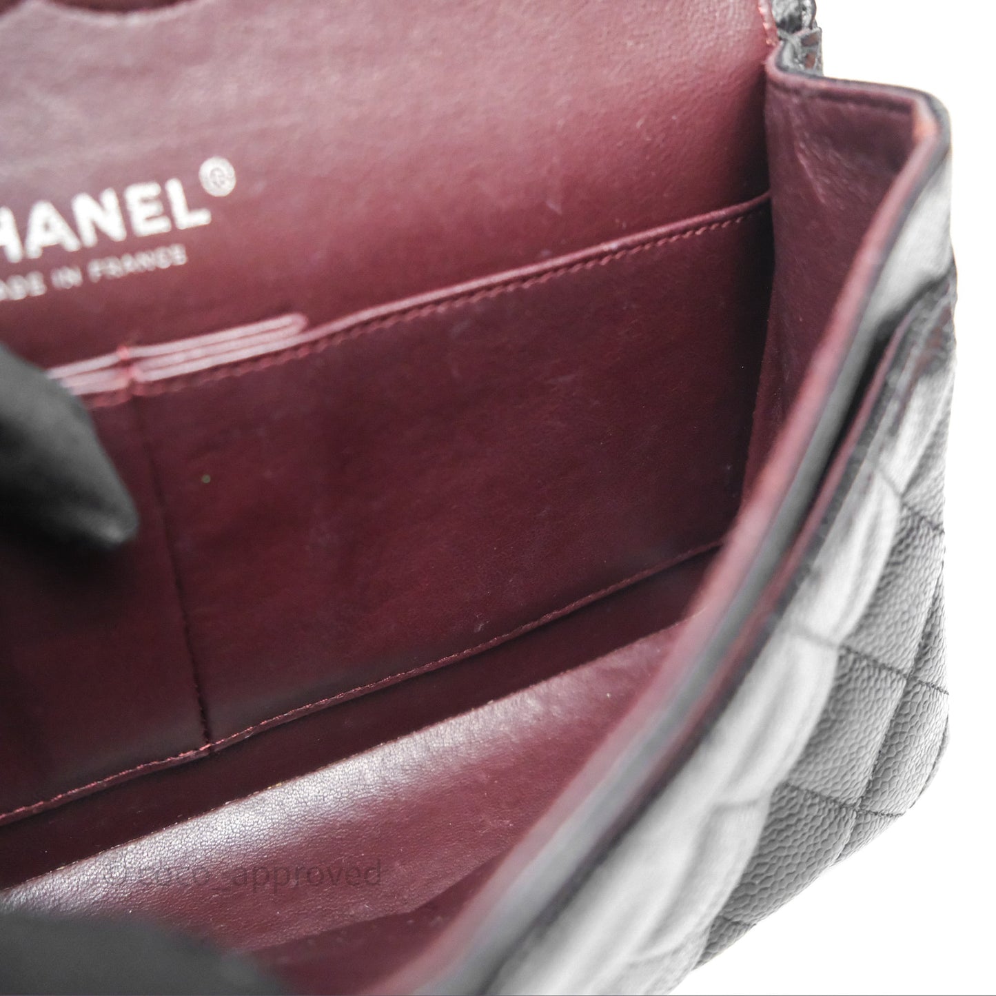 Chanel Classic M/L Medium Flap Quilted Black Caviar Silver Hardware