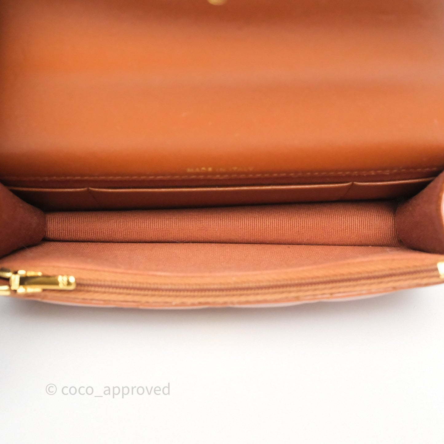 Chanel Top Handle Mini WOC Phone Holder with Chain Dark Caramel Lambskin Gold Hardware