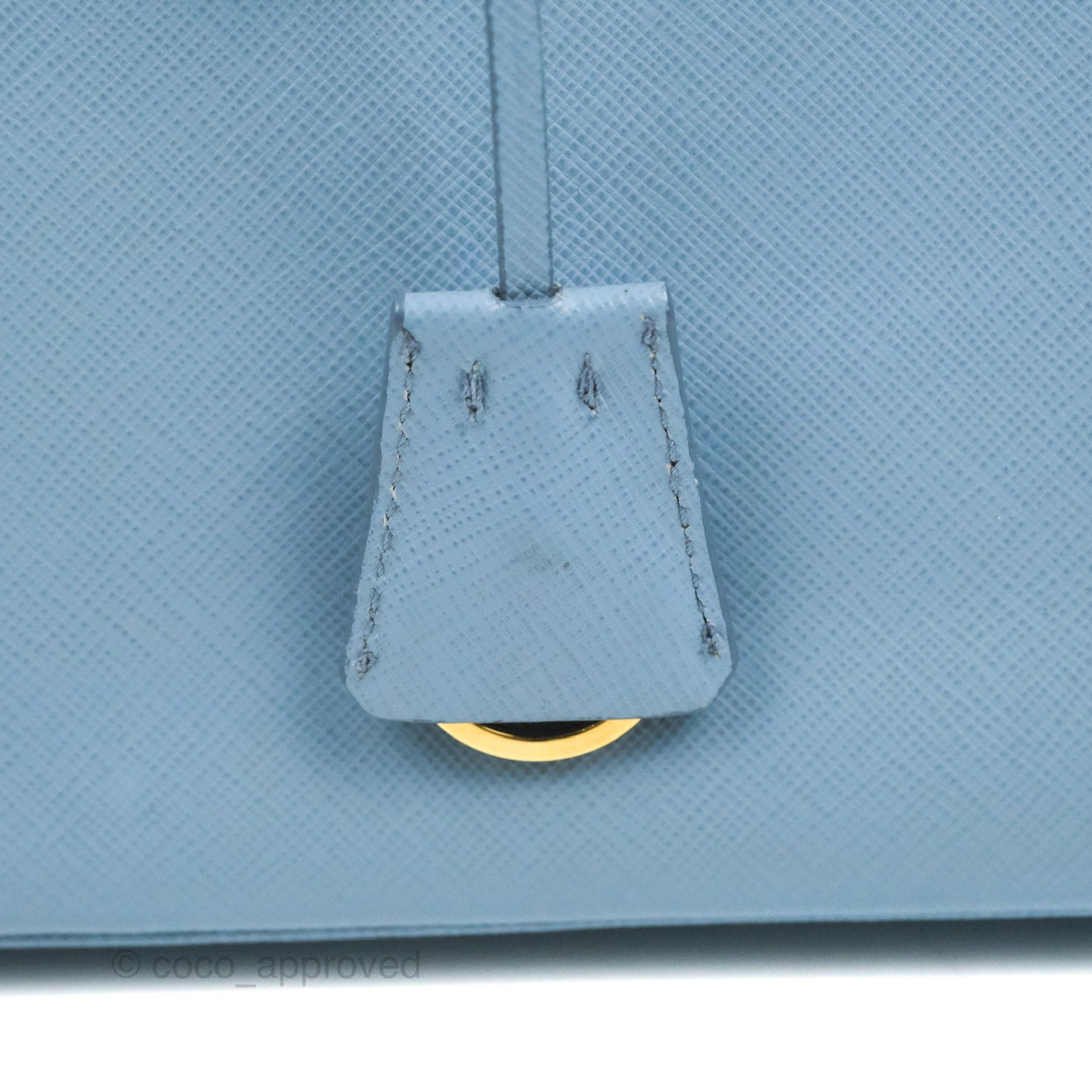 Prada Saffiano Lux Small Promenade Tote Light Blue