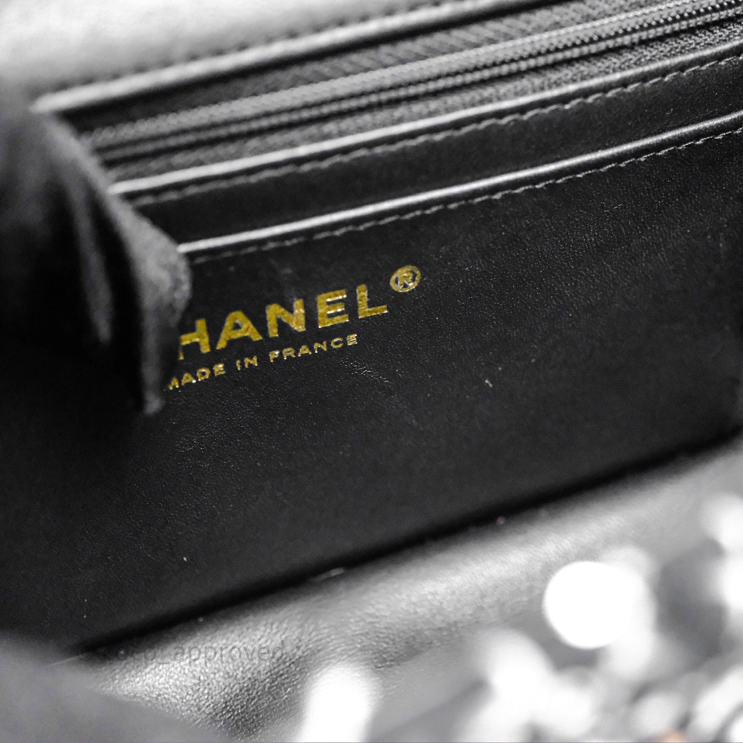 Chanel Top Handle Mini Rectangular Flap Black/ White Sequin Tweed Gold Hardware