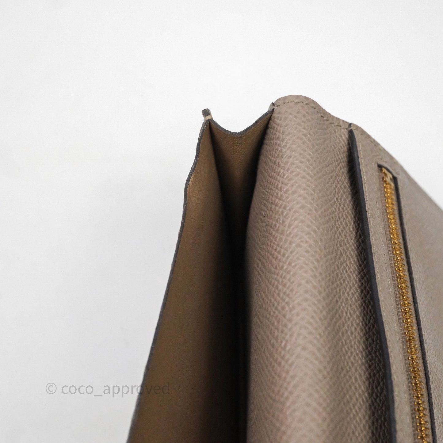 Hermès Bearn Long Wallet Gris Asphalte M8 Epsom Gold Hardware