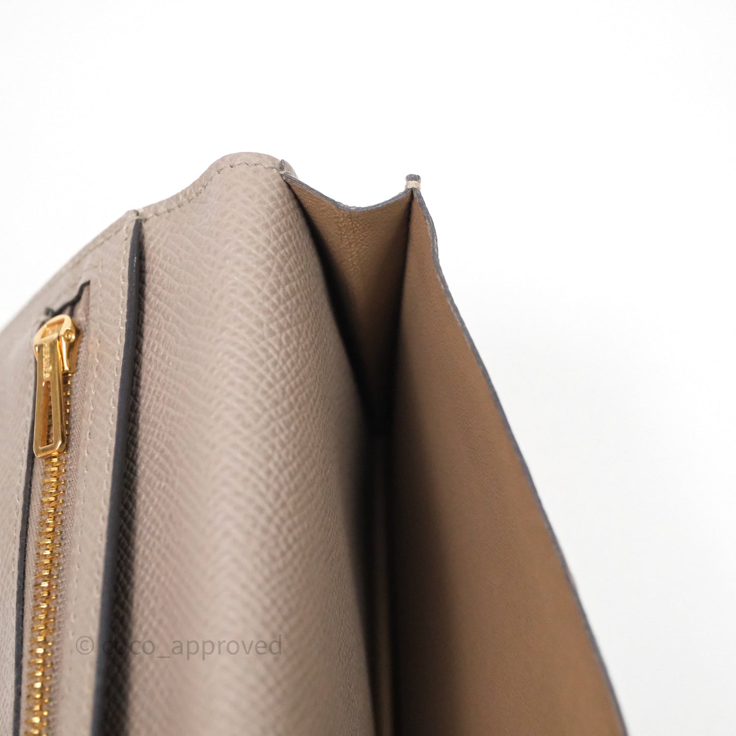 Hermès Bearn Long Wallet Gris Asphalte M8 Epsom Gold Hardware
