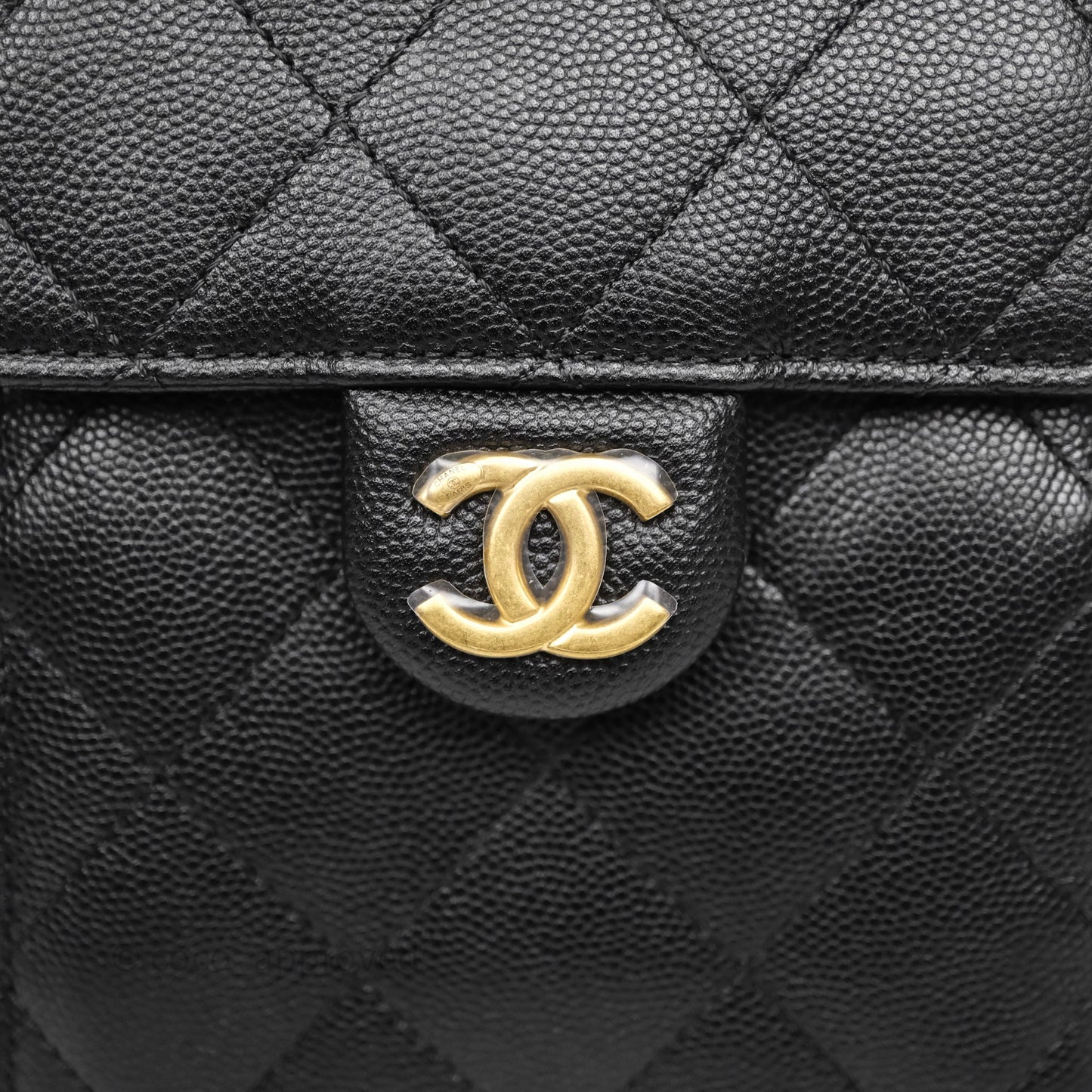 Chanel 25 Small Black Caviar Aged Gold Hardware