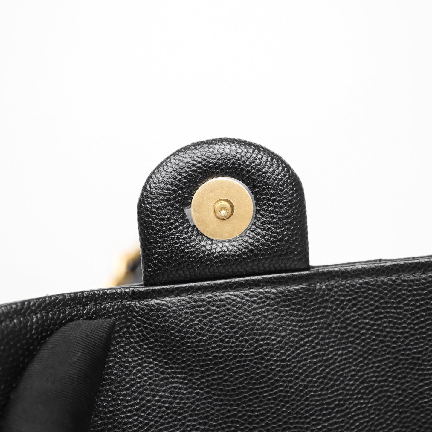 Chanel 25 Small Black Caviar Aged Gold Hardware