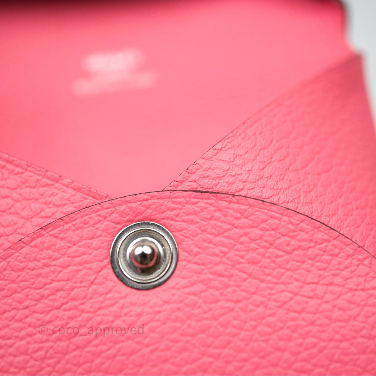 Hermès Bastia Coin Purse Rose Ete K4 Evercolor