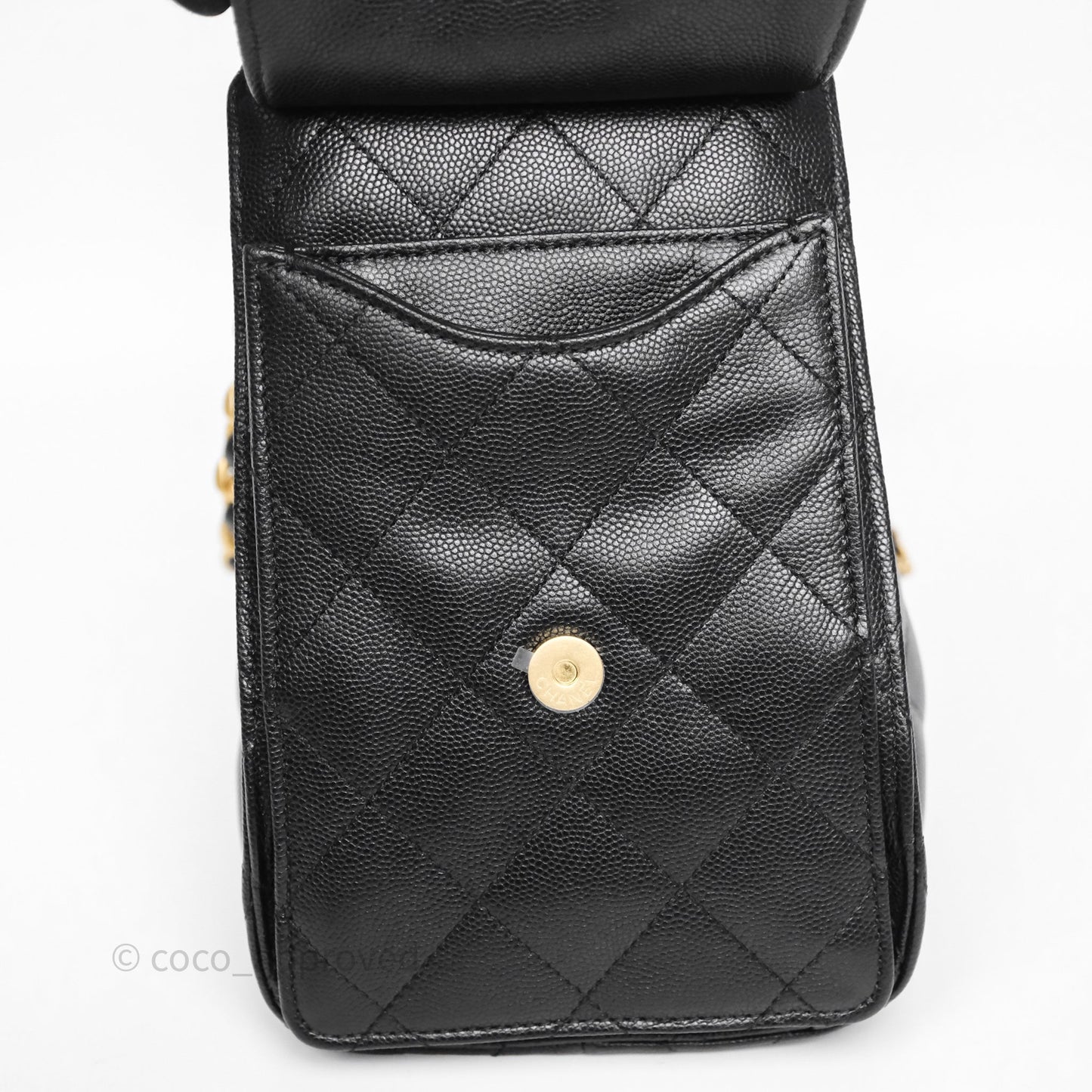 Chanel 25 Small Black Caviar Aged Gold Hardware