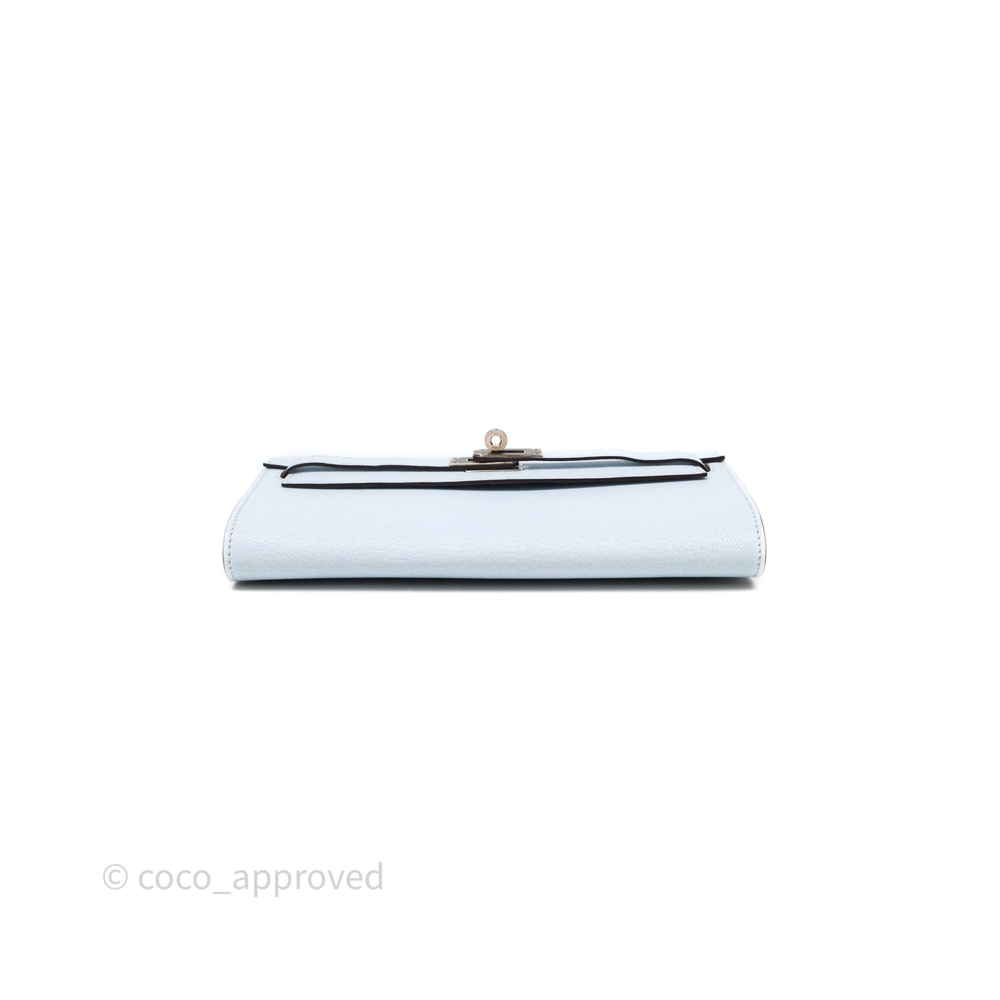 Hermès Kelly To Go Bleu Brume T0 Chèvre Mysore Palladium Hardware