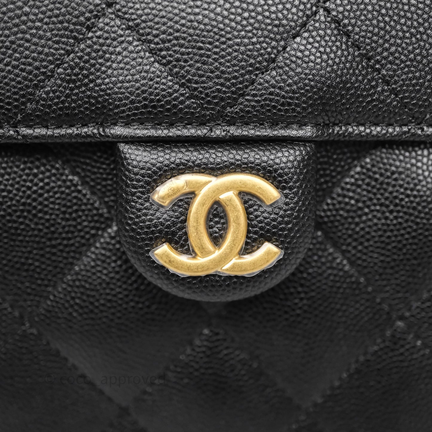 Chanel 25 Small Black Caviar Aged Gold Hardware