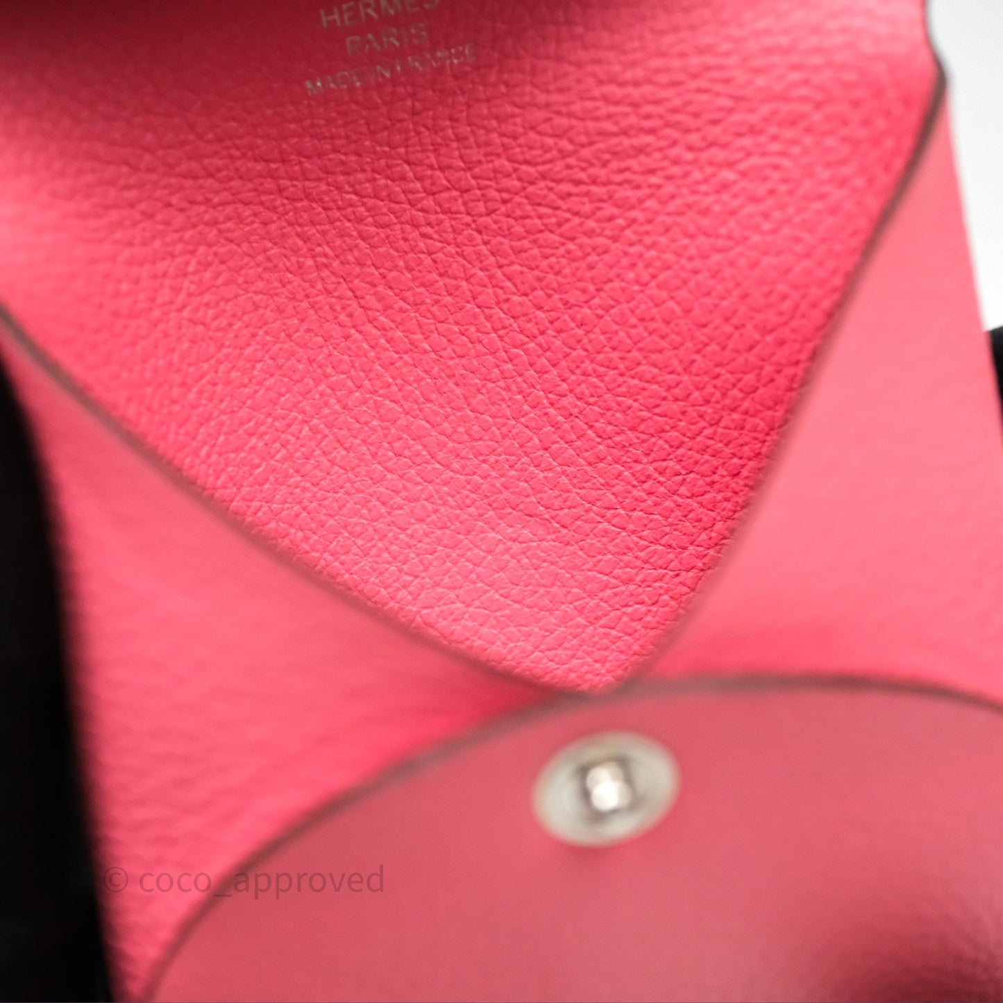 Hermès Bastia Coin Purse Rose Ete K4 Evercolor