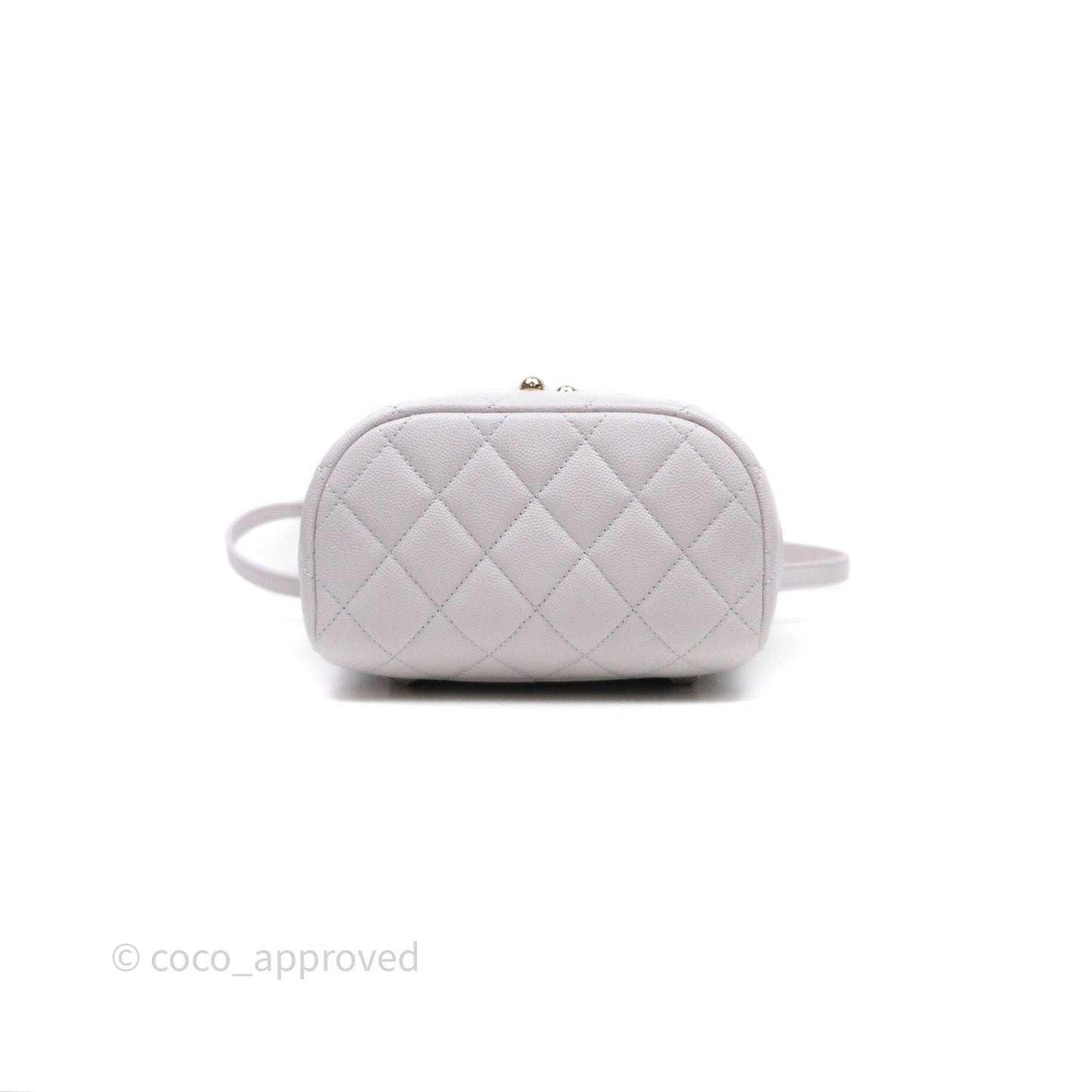 Chanel Mini Urban Spirit Backpack Pale Gray Caviar Gold Hardware