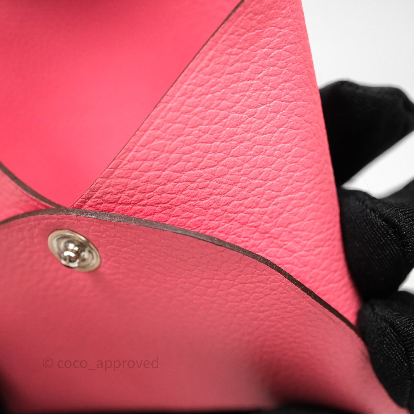 Hermès Bastia Coin Purse Rose Ete K4 Evercolor