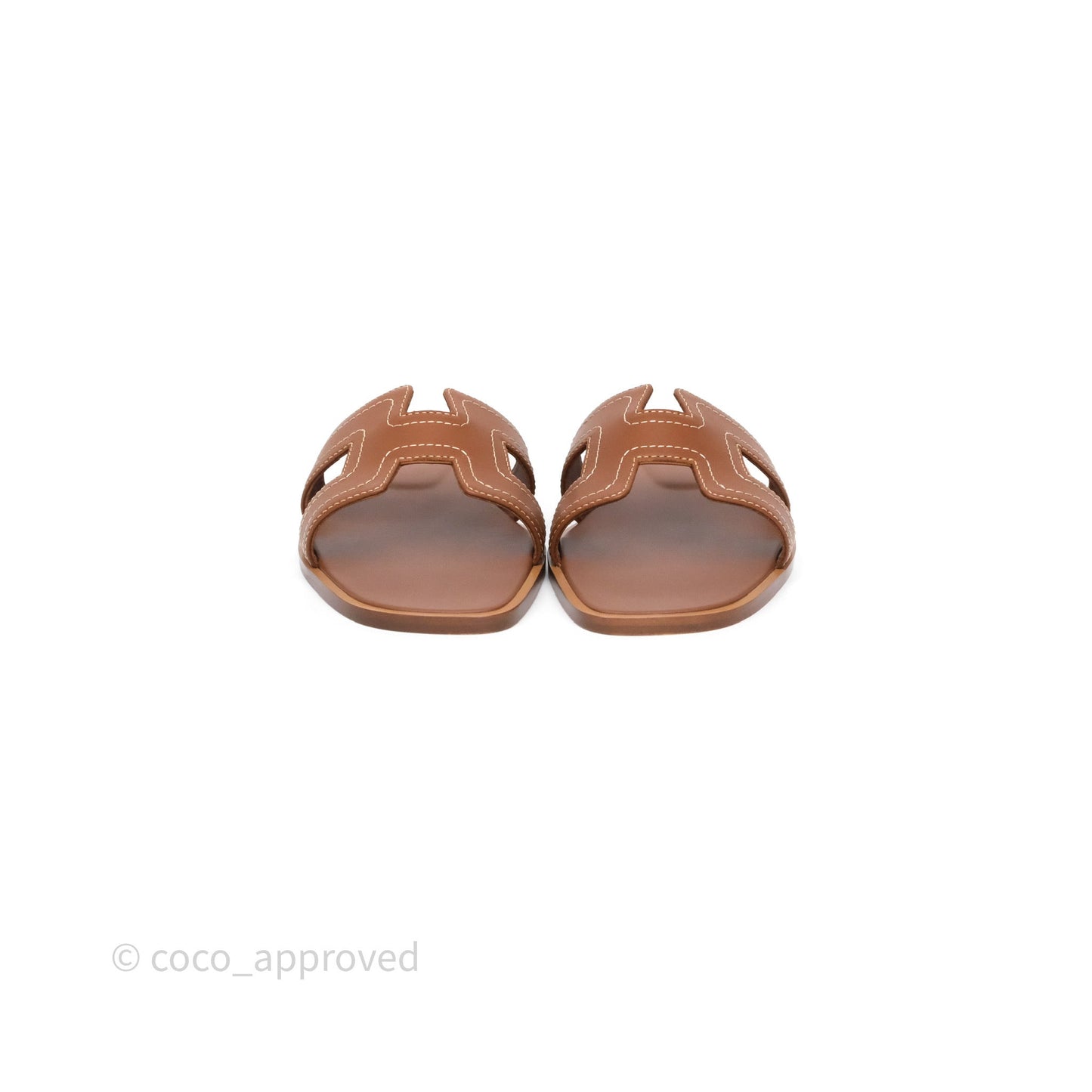 Hermès Oran Sandals in Gold Size 37.5