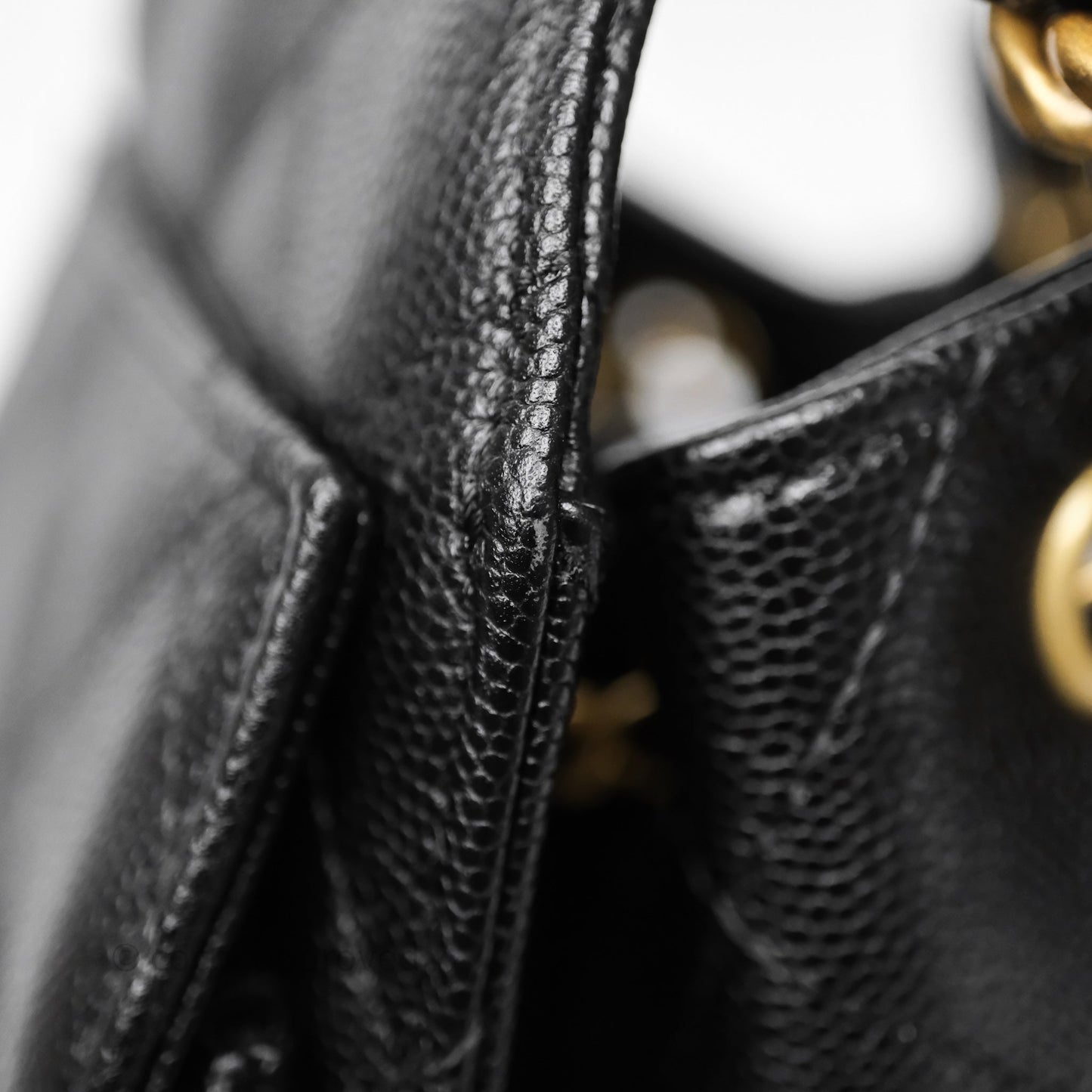 Chanel 25 Small Black Caviar Aged Gold Hardware