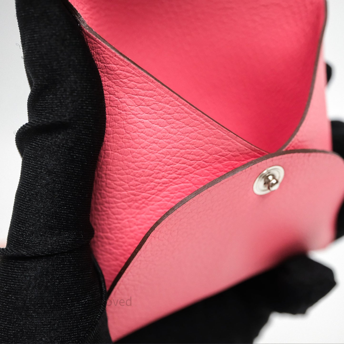 Hermès Bastia Coin Purse Rose Ete K4 Evercolor