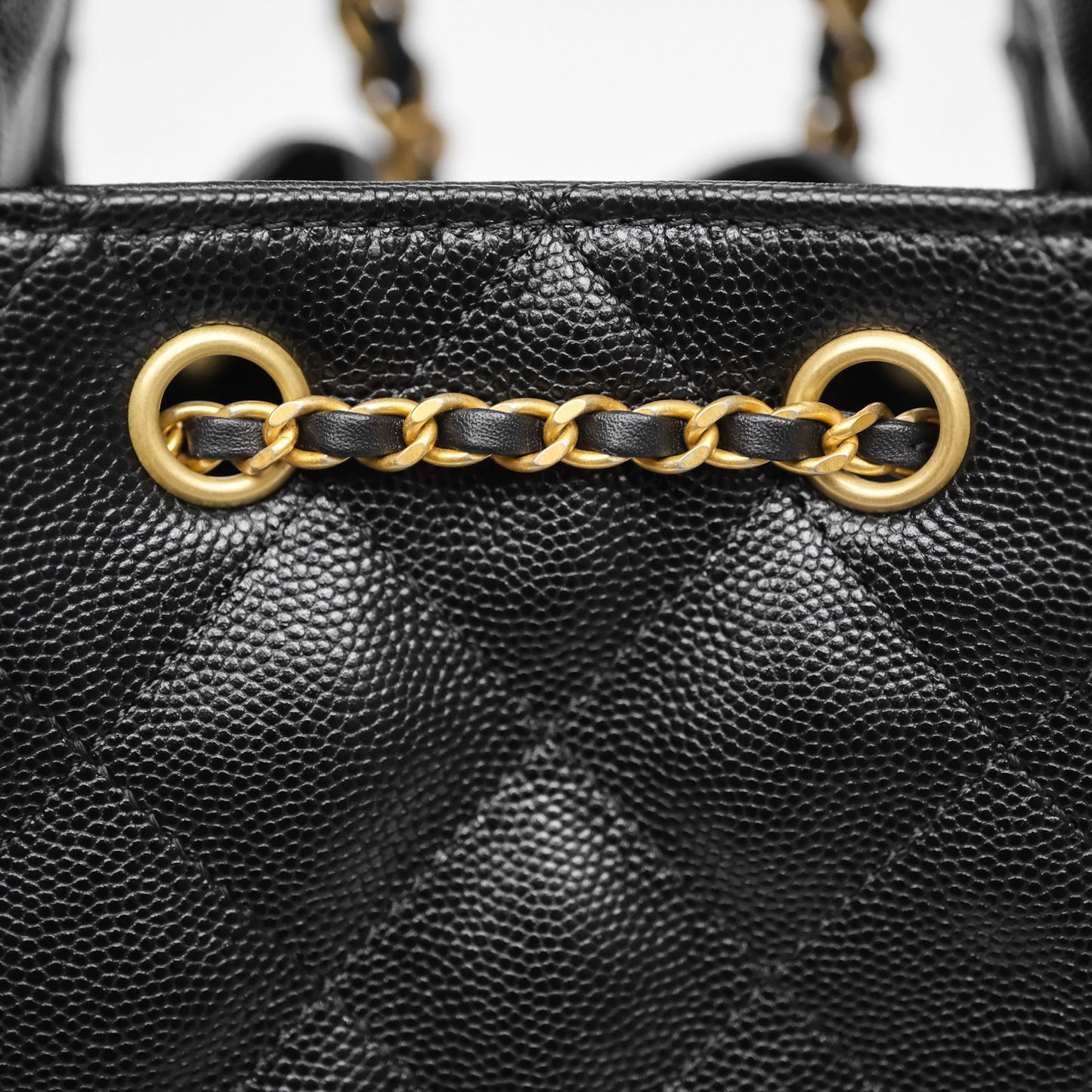 Chanel 25 Small Black Caviar Aged Gold Hardware