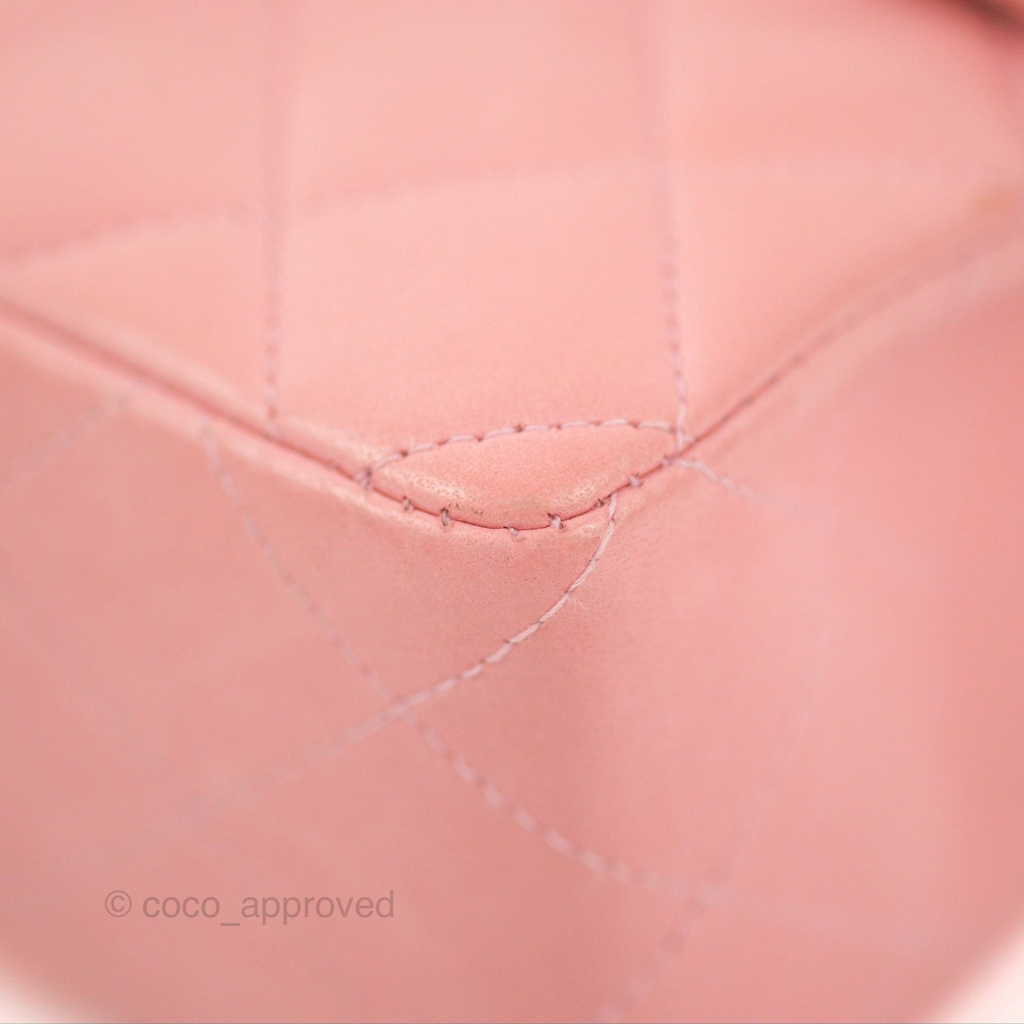 Chanel Quilted Vintage Mini Square Flap Pink Lambskin 24K Gold Hardware