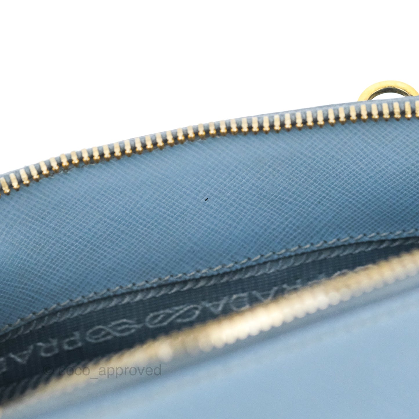 Prada Saffiano Lux Small Promenade Tote Light Blue