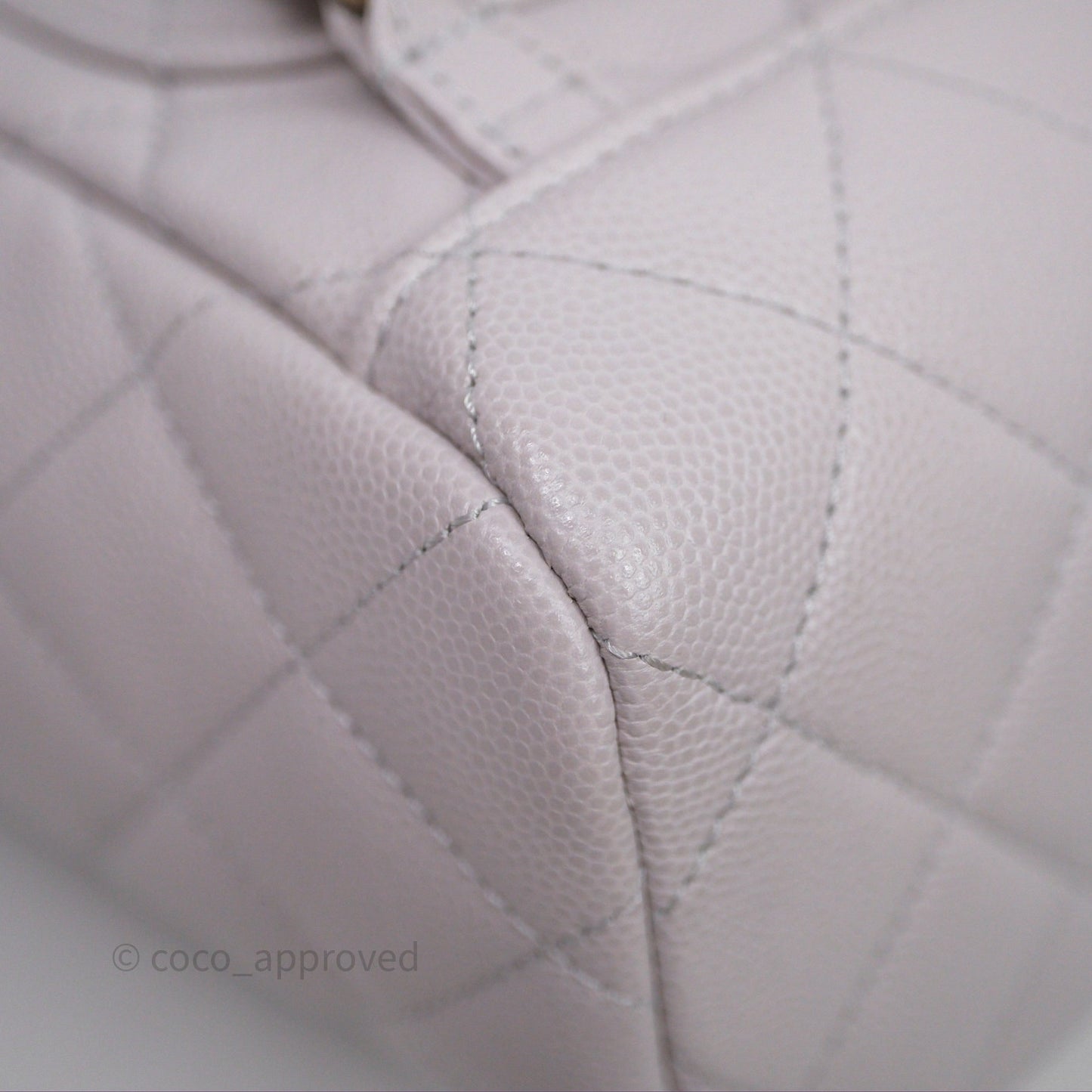 Chanel Mini Urban Spirit Backpack Pale Gray Caviar Gold Hardware