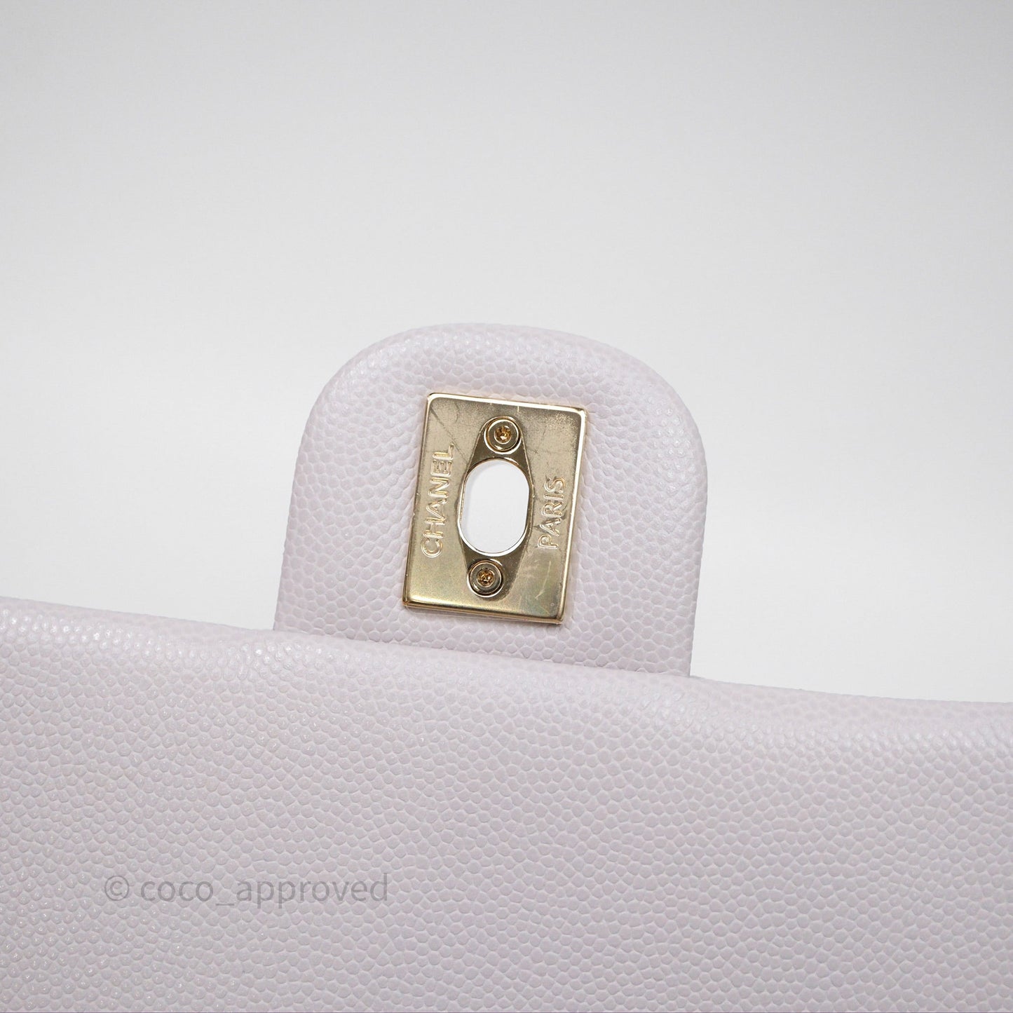 Chanel Mini Urban Spirit Backpack Pale Gray Caviar Gold Hardware