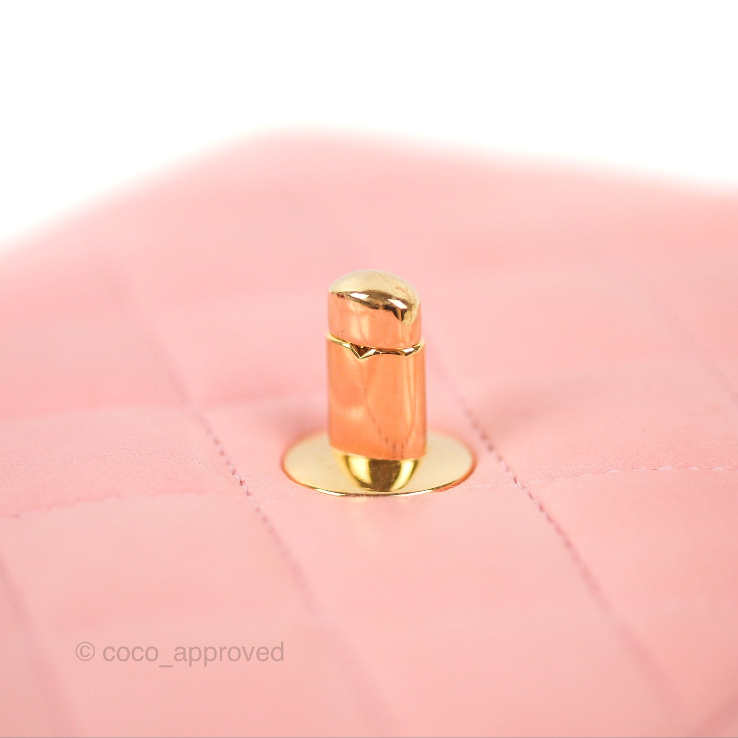 Chanel Quilted Vintage Mini Square Flap Pink Lambskin 24K Gold Hardware