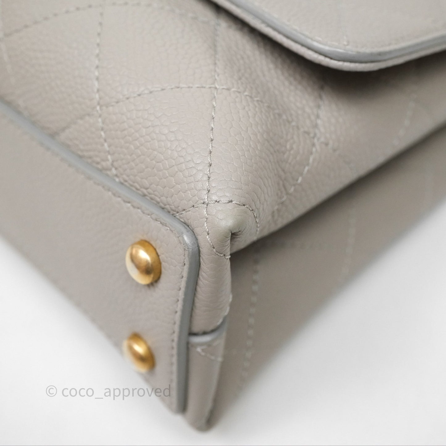 Chanel Chic Affinity Small Grained Calfskin Grey Gold Hardware