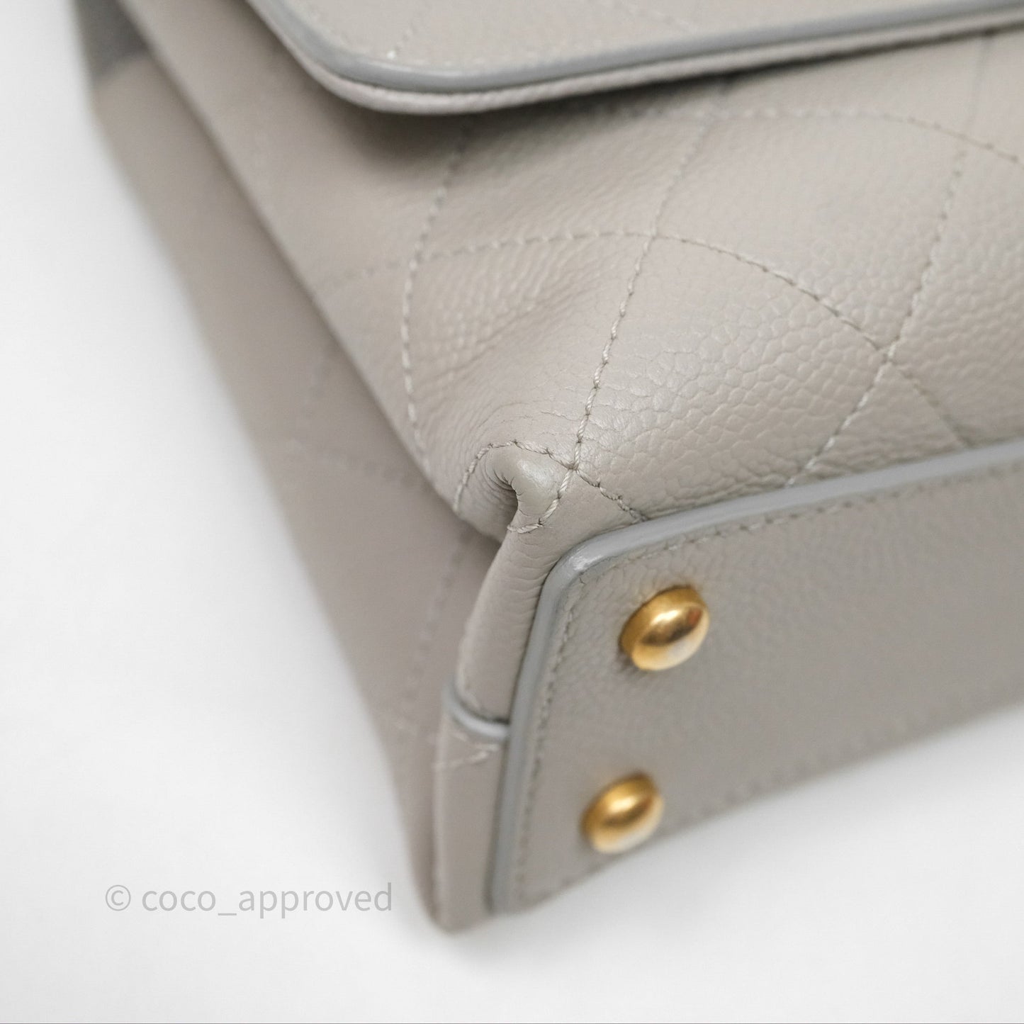 Chanel Chic Affinity Small Grained Calfskin Grey Gold Hardware
