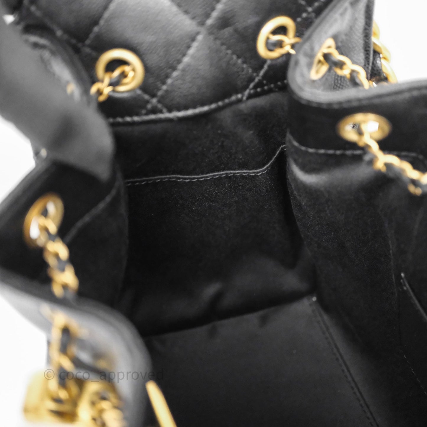 Chanel 25 Small Black Caviar Aged Gold Hardware