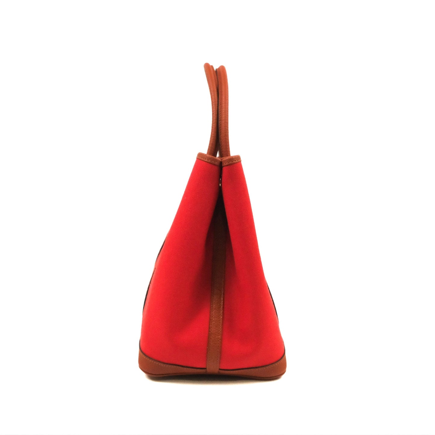 Hermès Garden Party 36 Red Clemence Canvas
