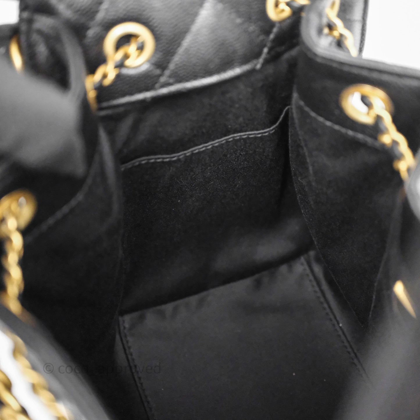 Chanel 25 Small Black Caviar Aged Gold Hardware