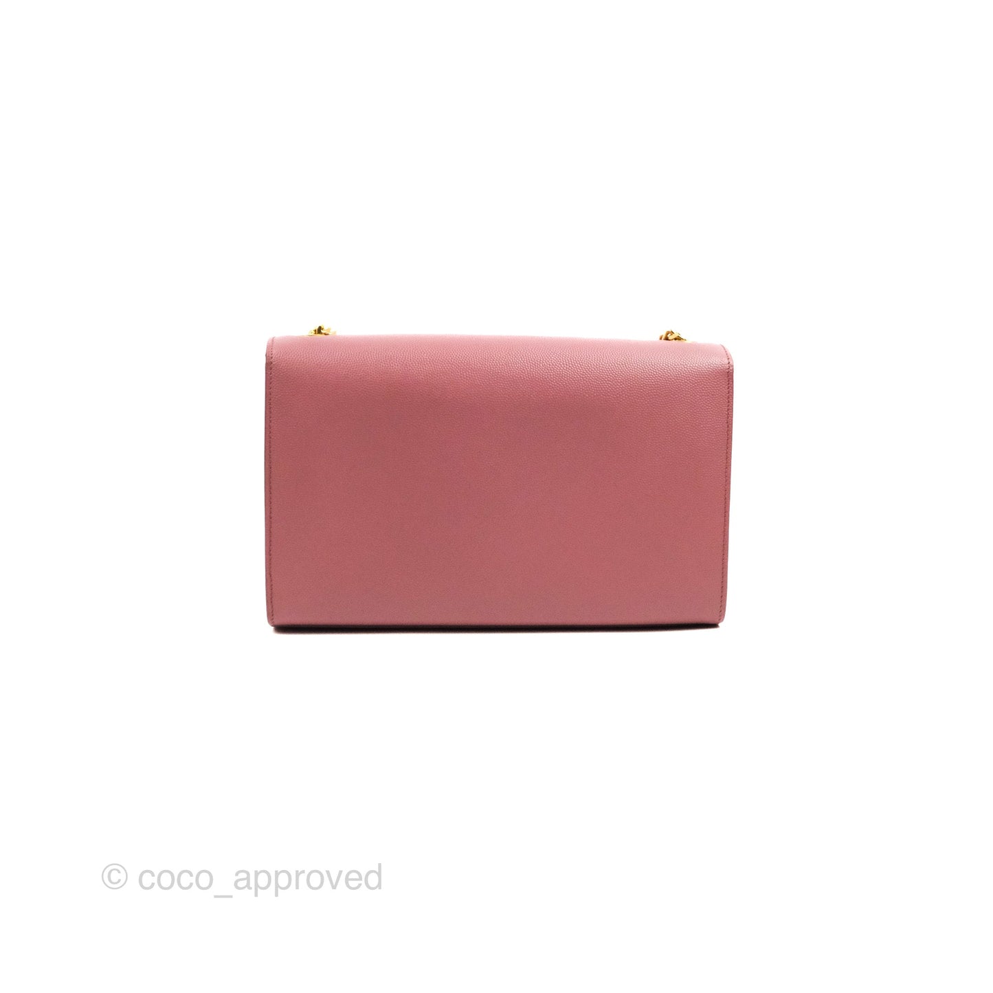 Saint Laurent Medium Classic Monogram Kate Pink Grained Calfskin