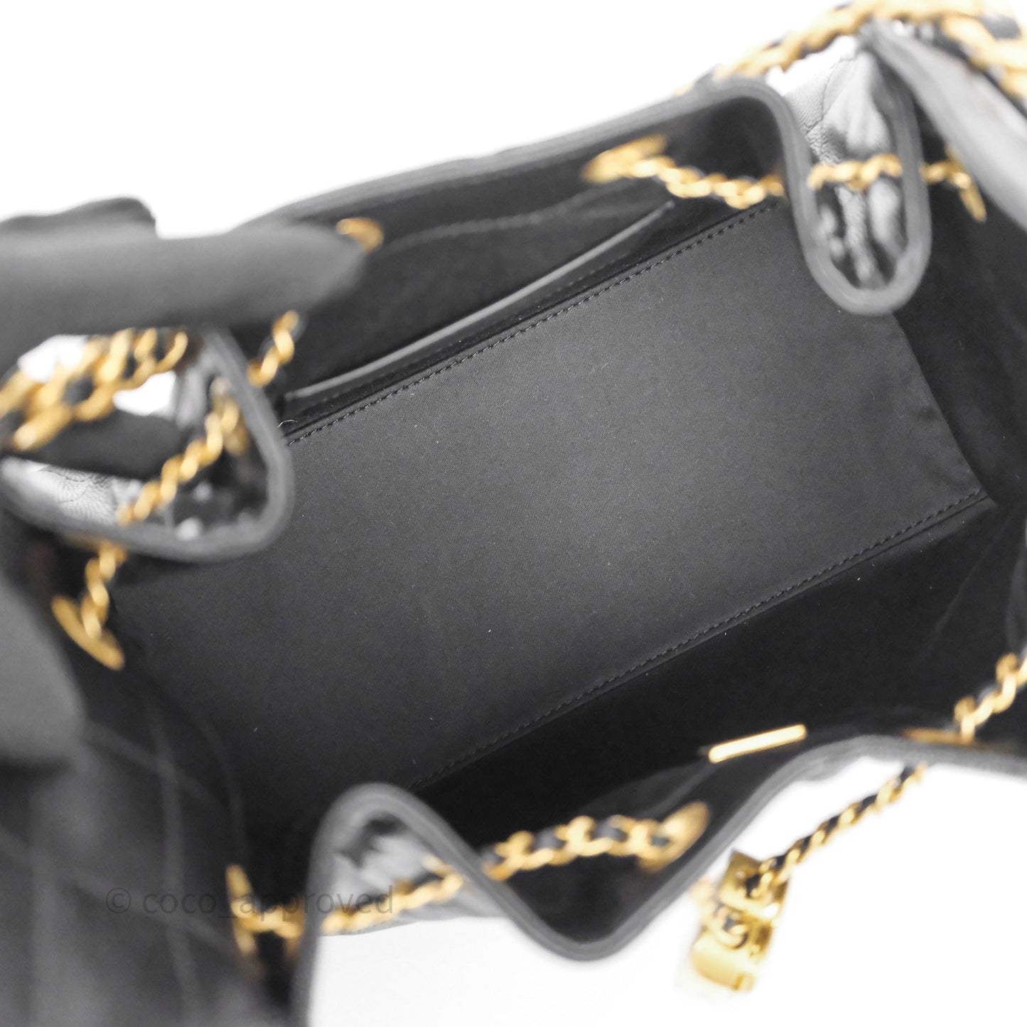 Chanel 25 Small Black Caviar Aged Gold Hardware