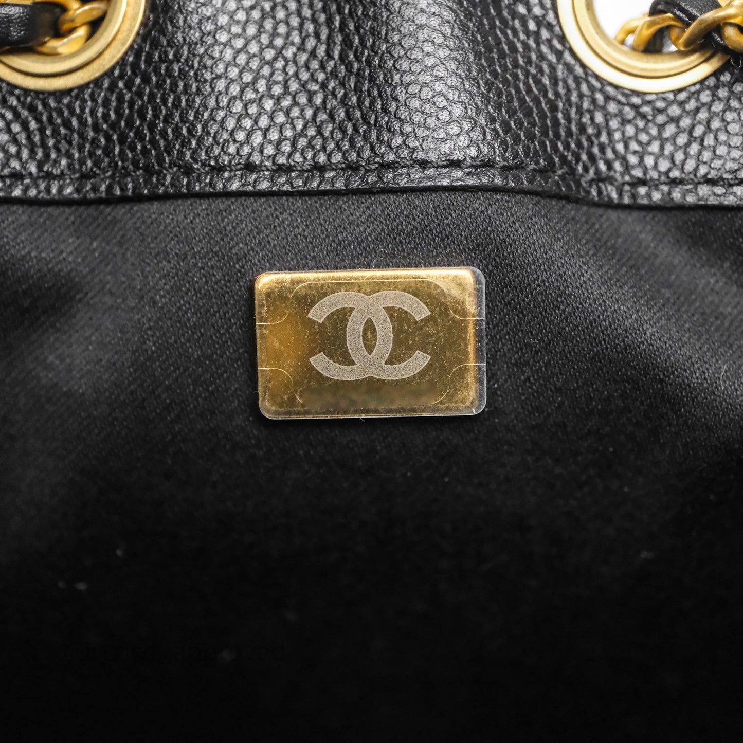 Chanel 25 Small Black Caviar Aged Gold Hardware