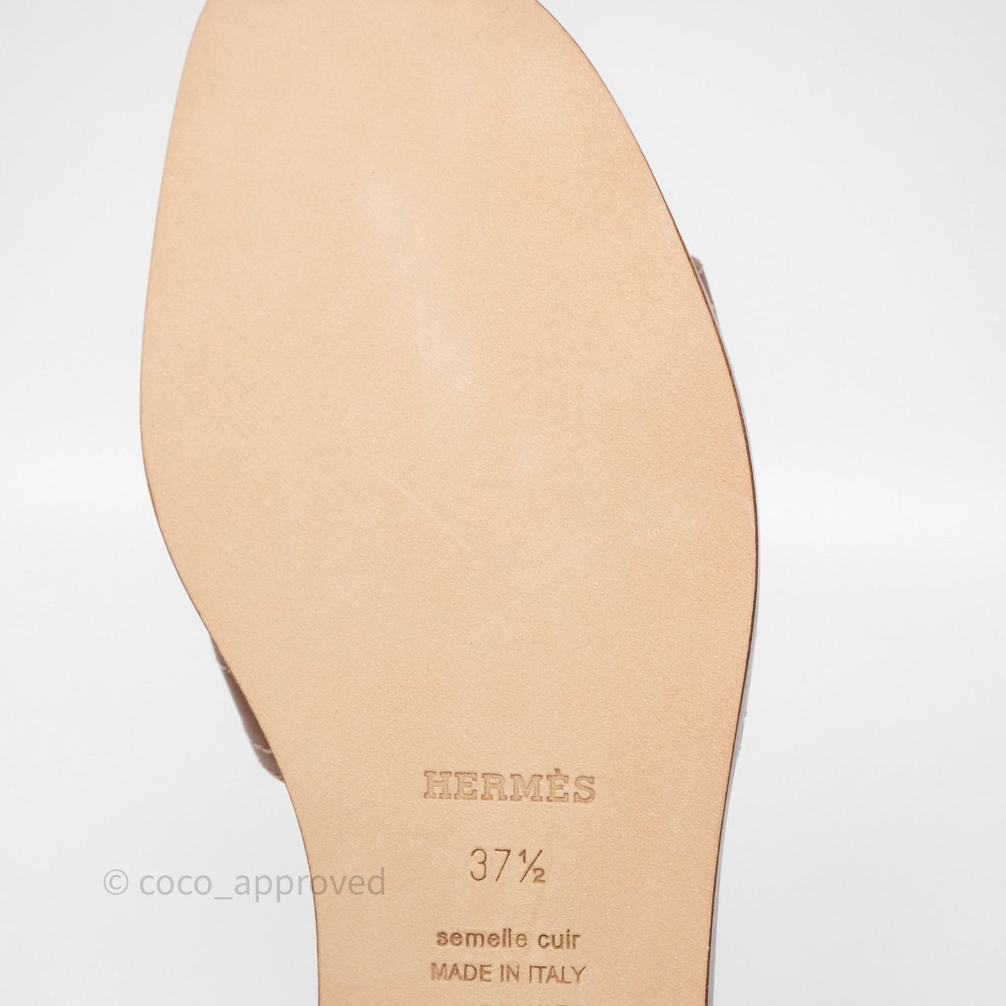 Hermès Oran Sandals in Gold Size 37.5