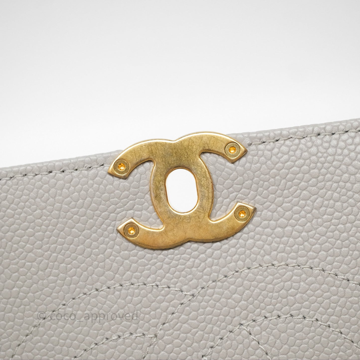 Chanel Chic Affinity Small Grained Calfskin Grey Gold Hardware