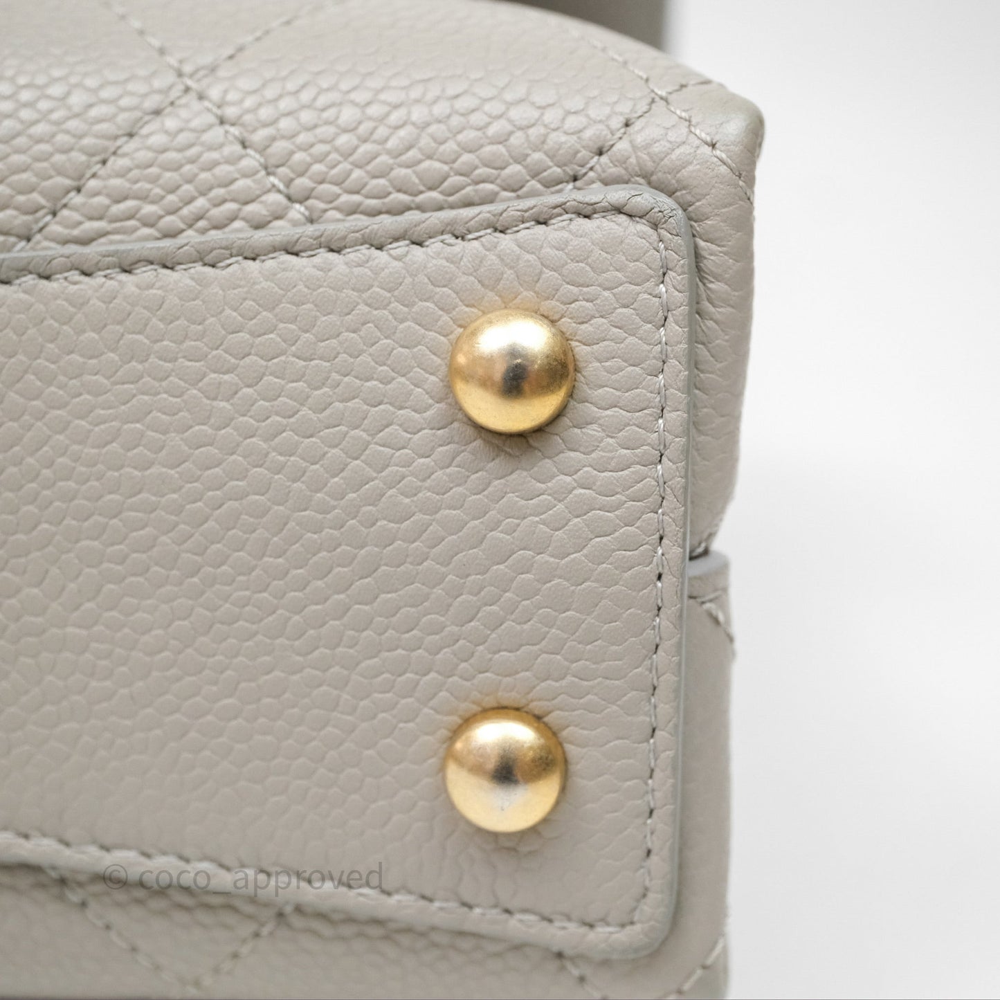 Chanel Chic Affinity Small Grained Calfskin Grey Gold Hardware