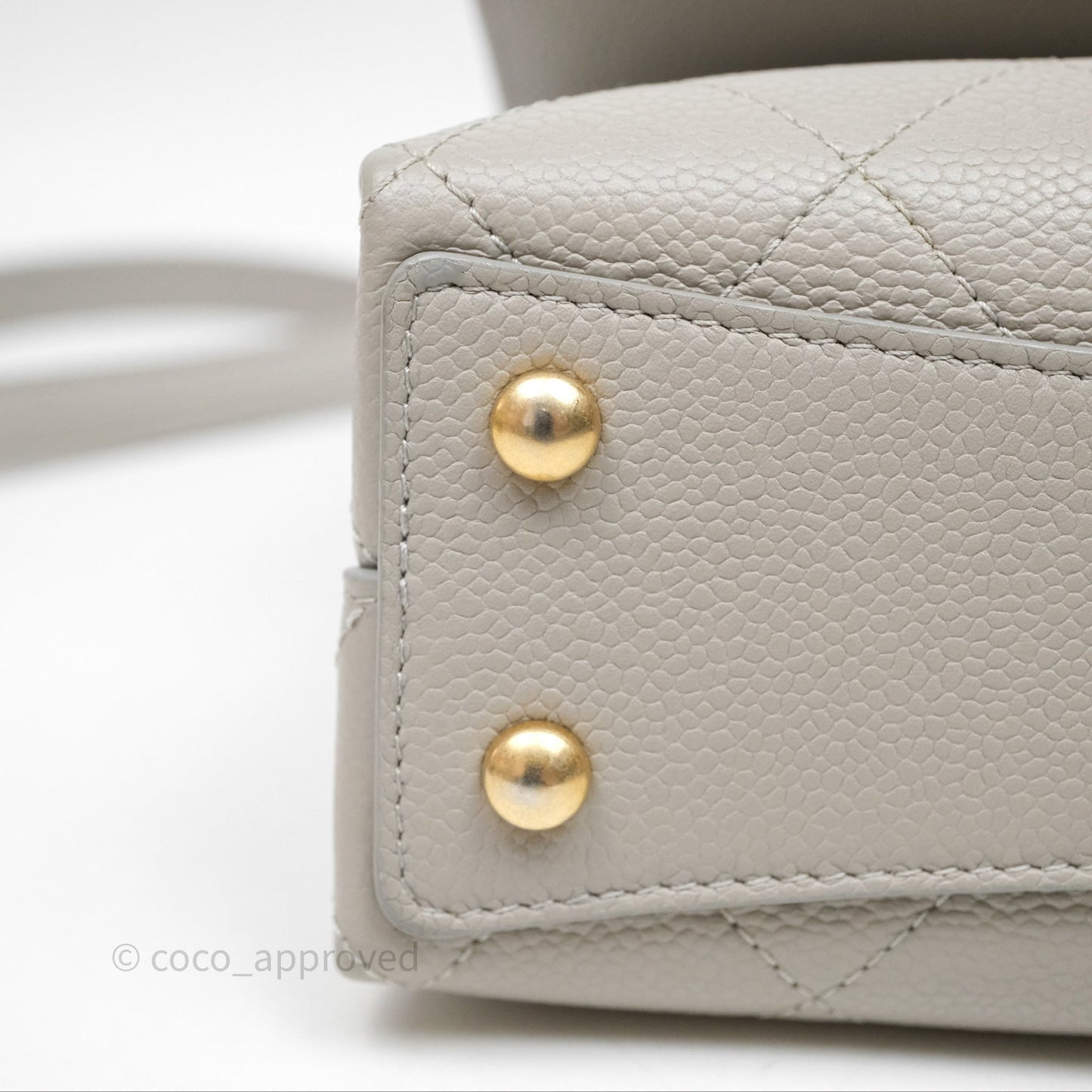 Chanel Chic Affinity Small Grained Calfskin Grey Gold Hardware