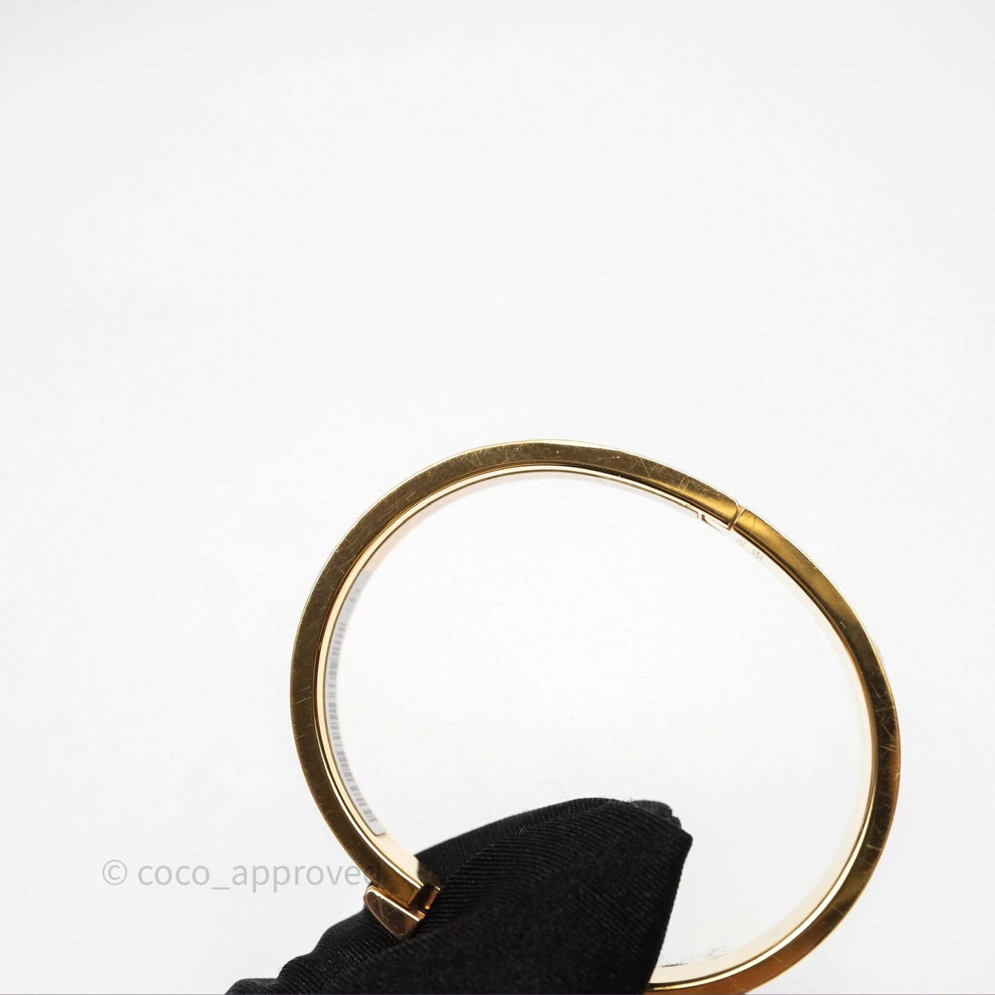 Hermès Clic H Bracelet White Rose Gold Hardware PM