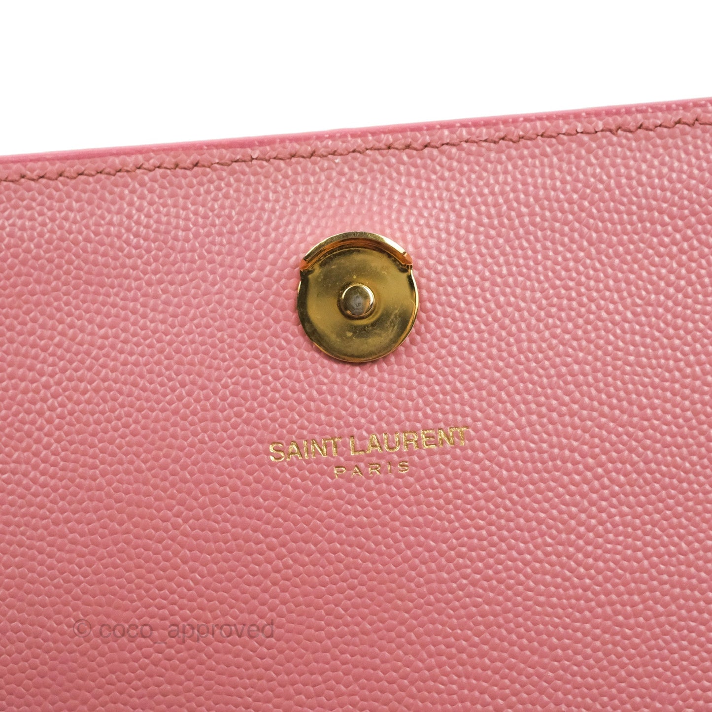 Saint Laurent Medium Classic Monogram Kate Pink Grained Calfskin