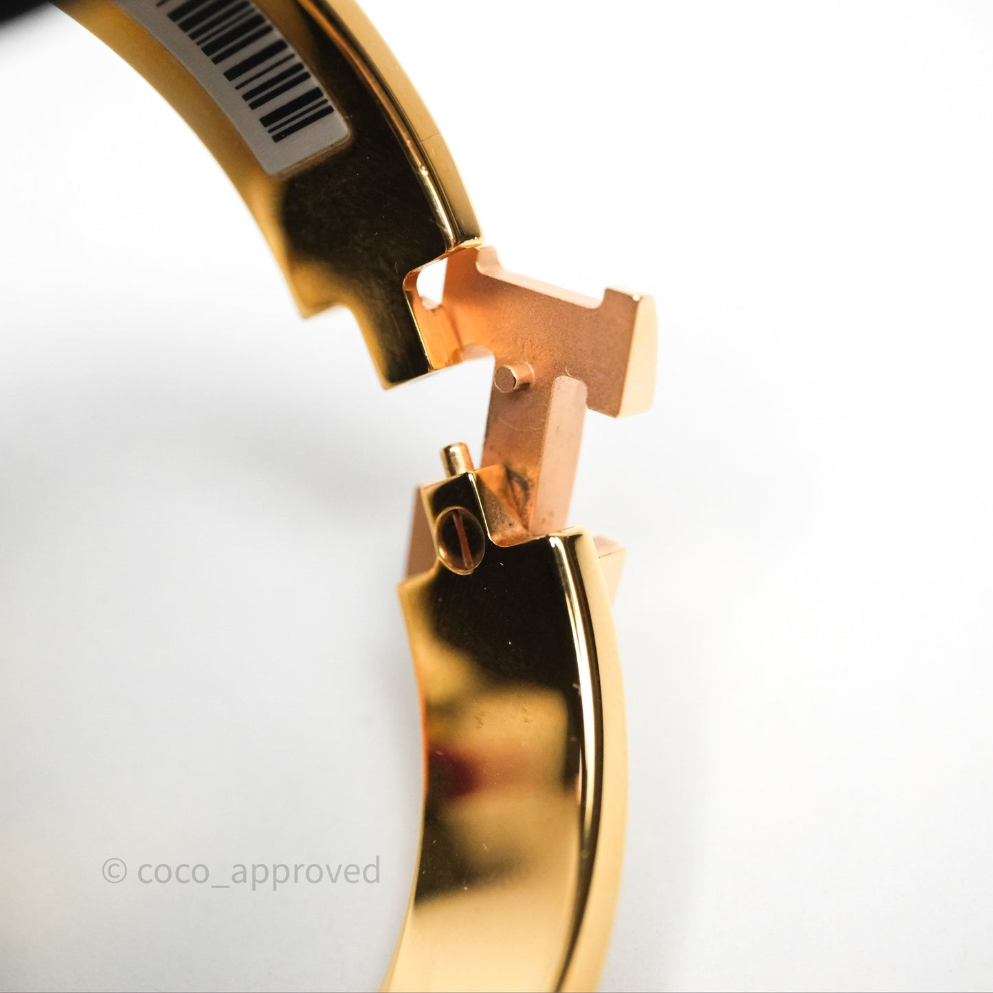 Hermès Clic H Bracelet White Rose Gold Hardware PM