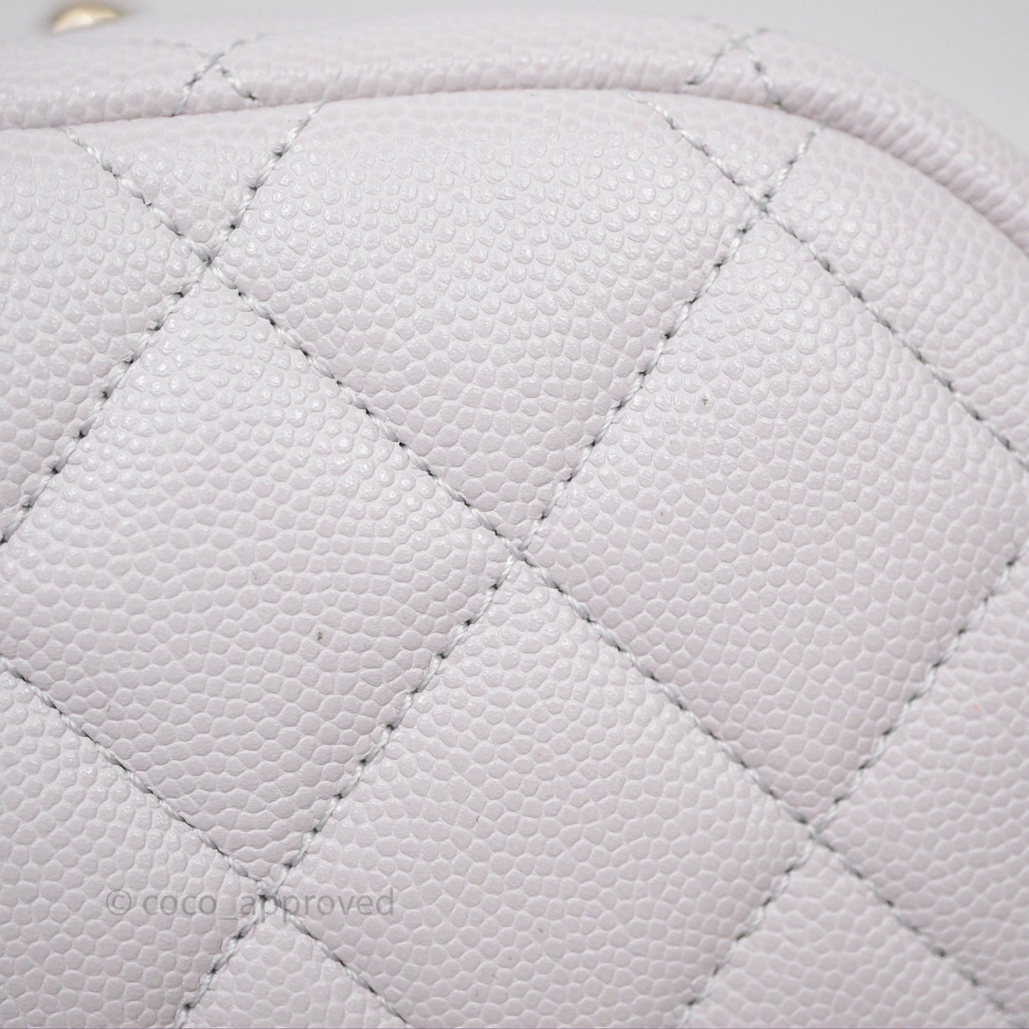 Chanel Mini Urban Spirit Backpack Pale Gray Caviar Gold Hardware