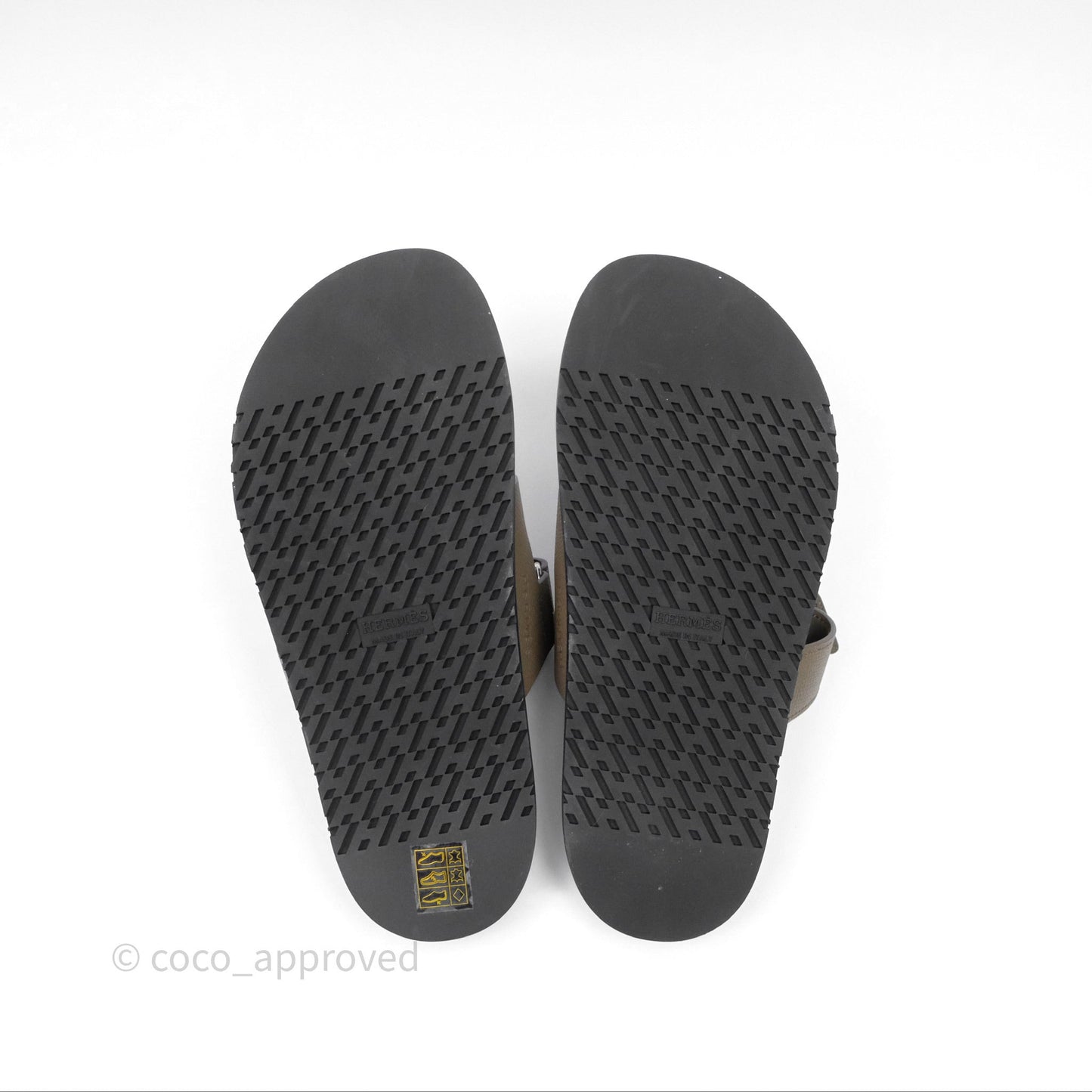 Hermès Chypre Sandal Calfskin Etoupe Size 37.5