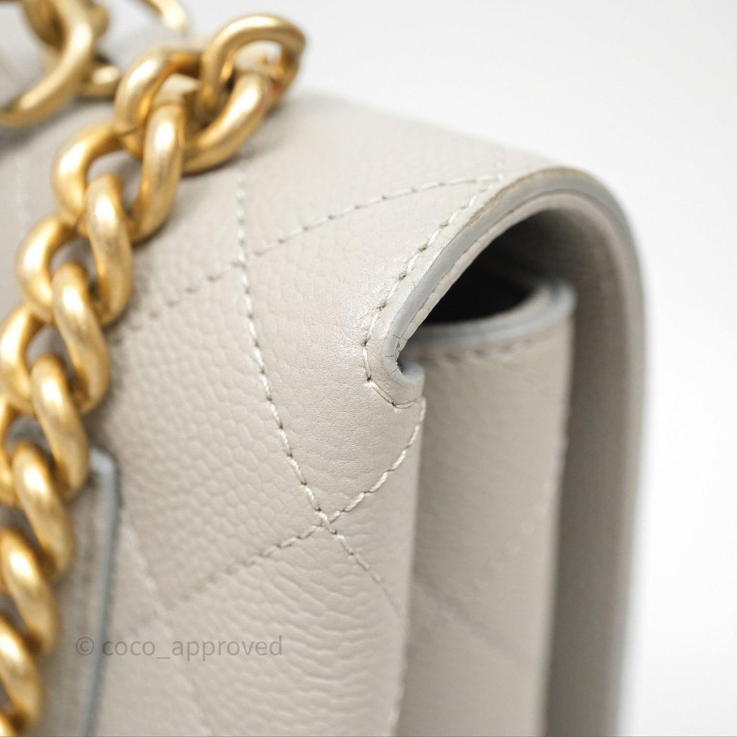 Chanel Chic Affinity Small Grained Calfskin Grey Gold Hardware